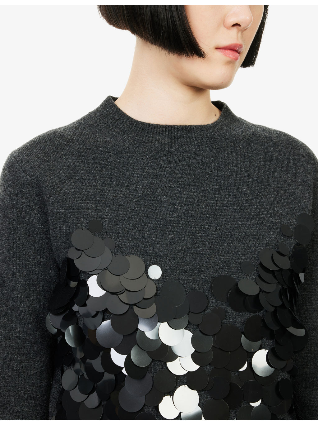 Sequin-Embellished Wool Jumper - 5