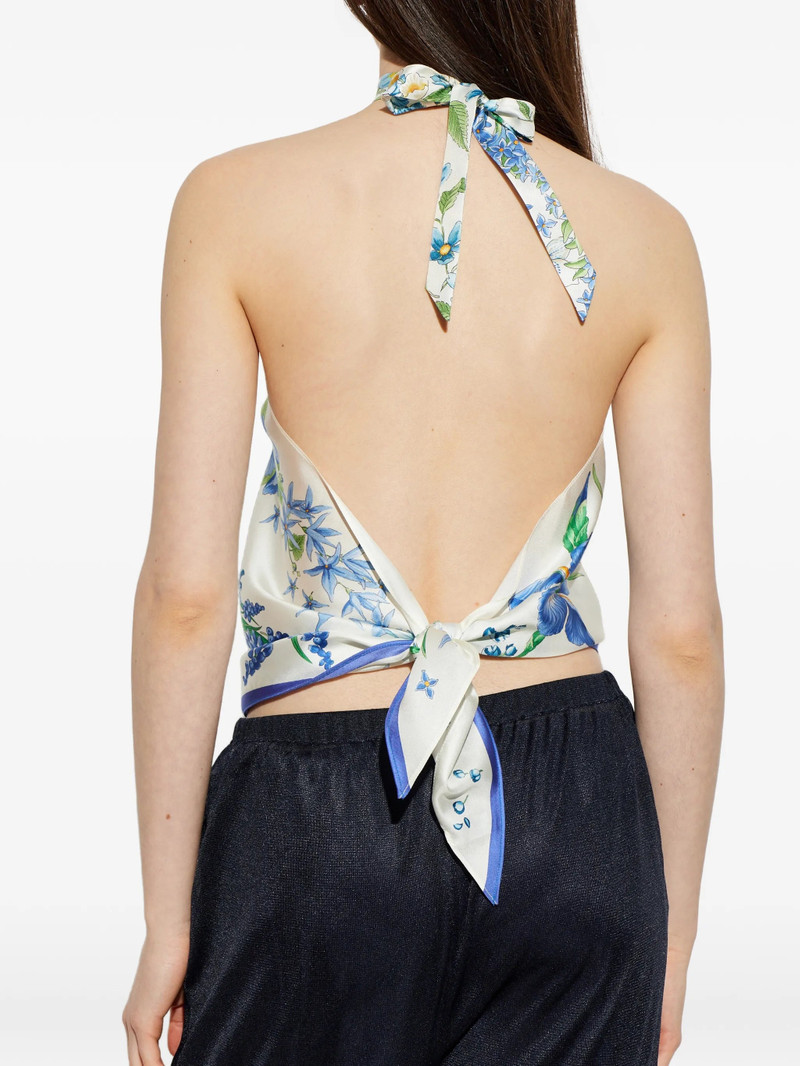 FERRAGAMO Ferragamo Floral-print Silk Top outlook