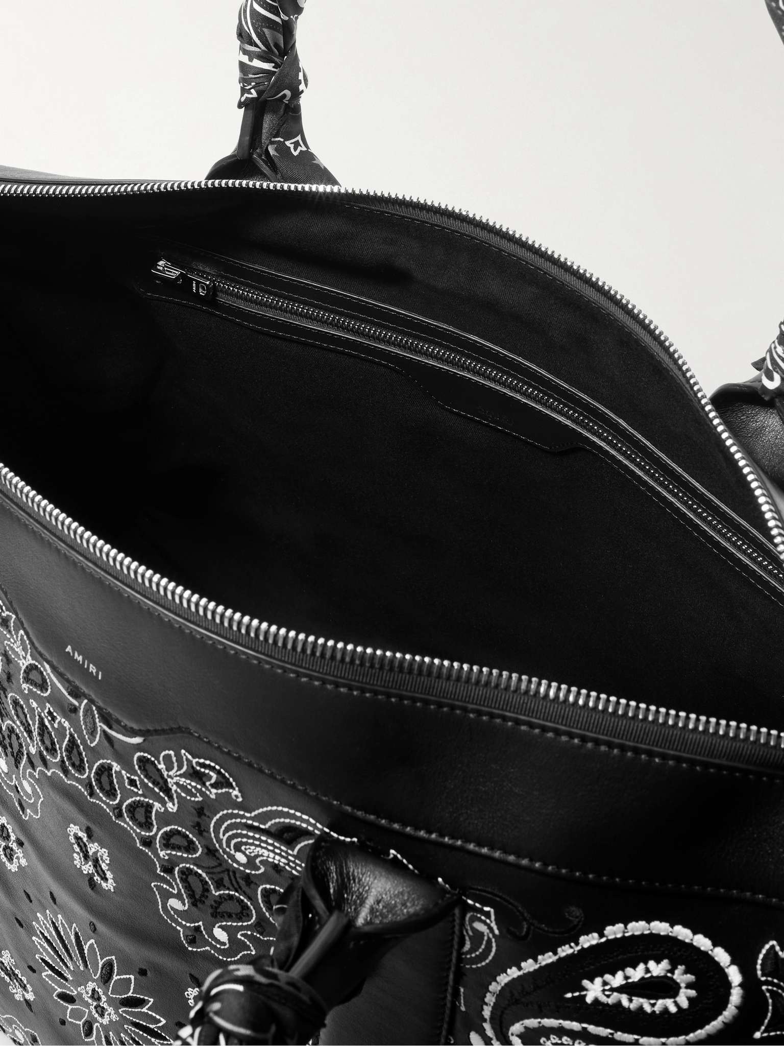 Embroidered Leather Holdall - 3