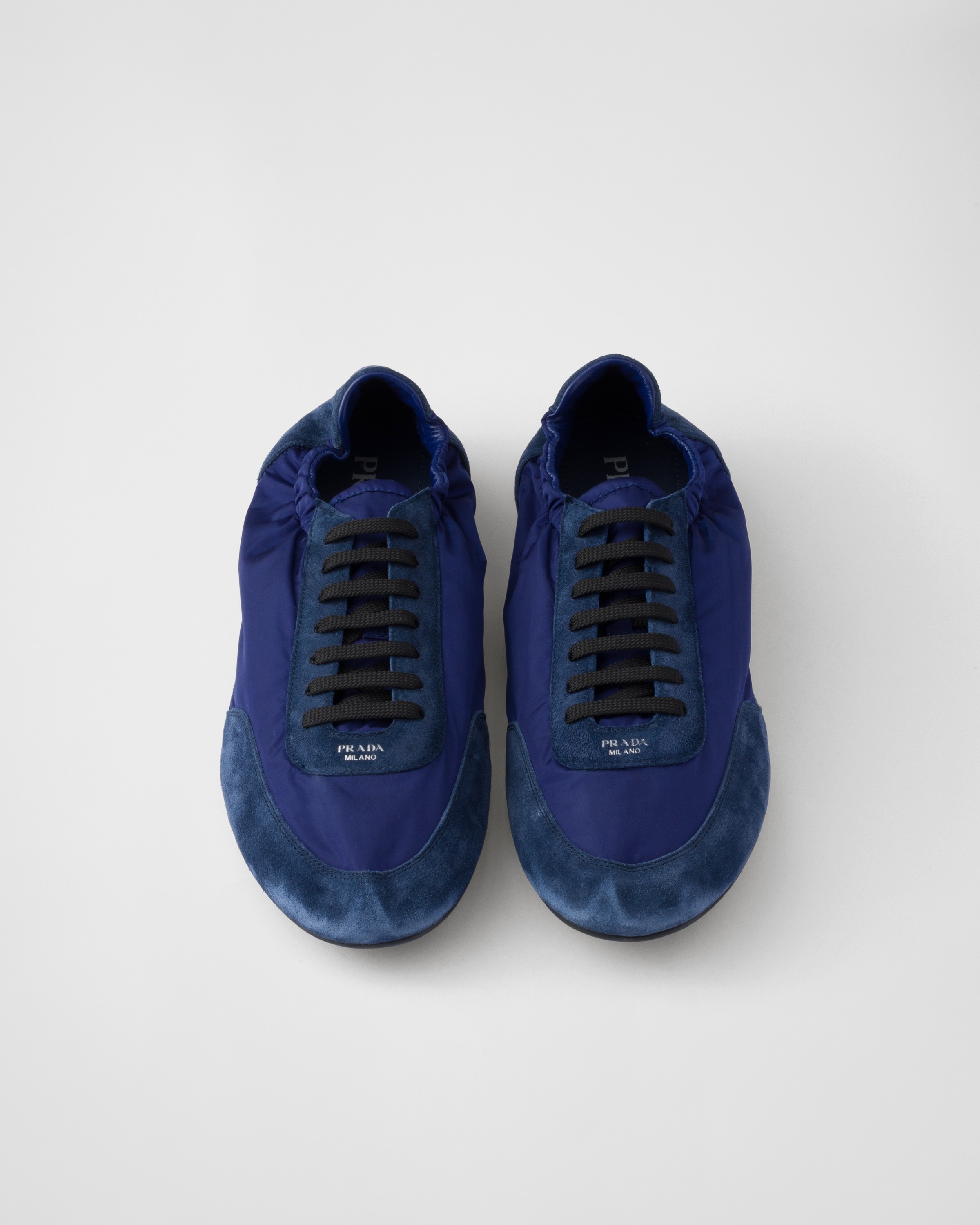 Collapse Re-Nylon and suede elasticized sneakers - 4