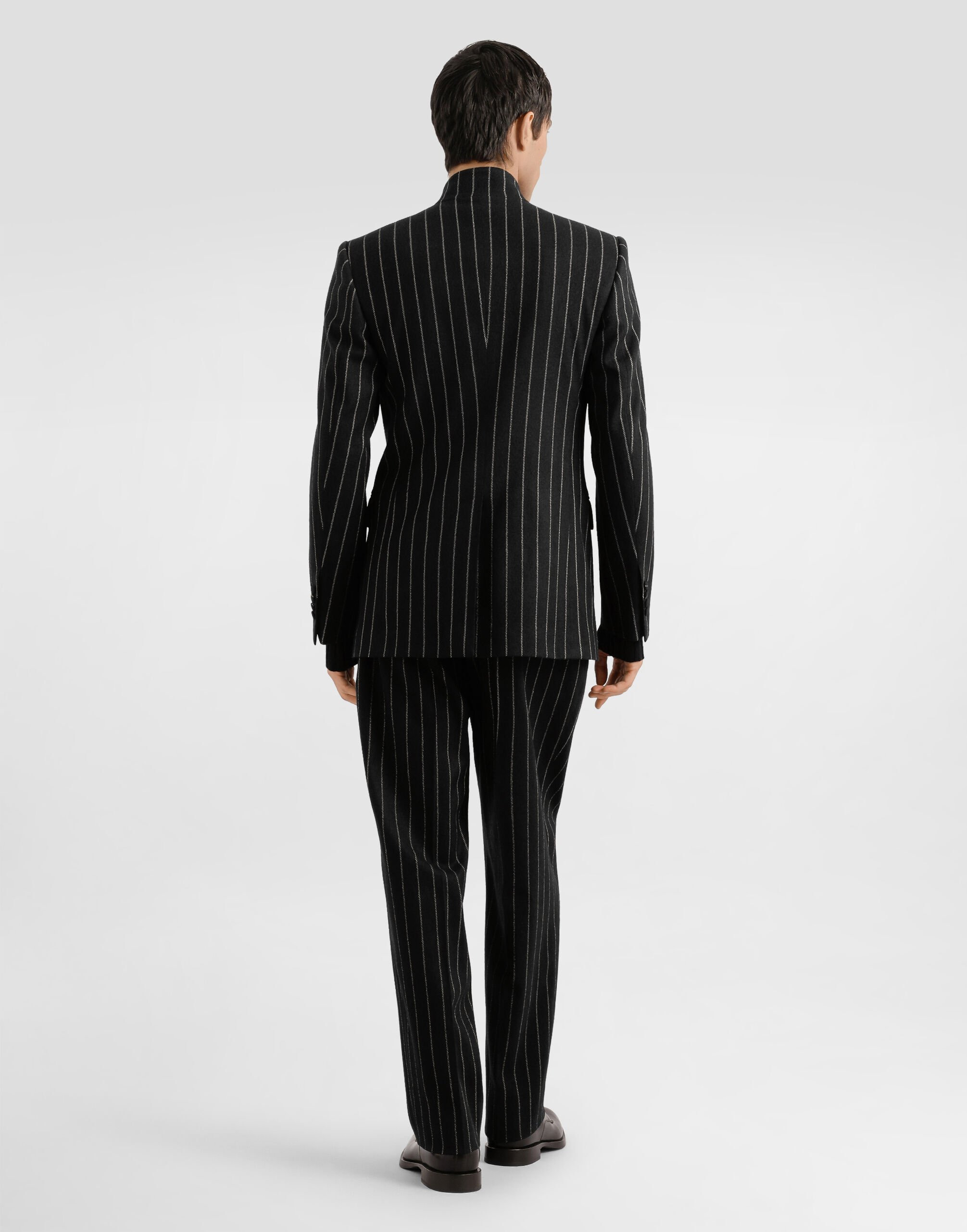 Single-breasted sicilia jacket in stripedwool - 3