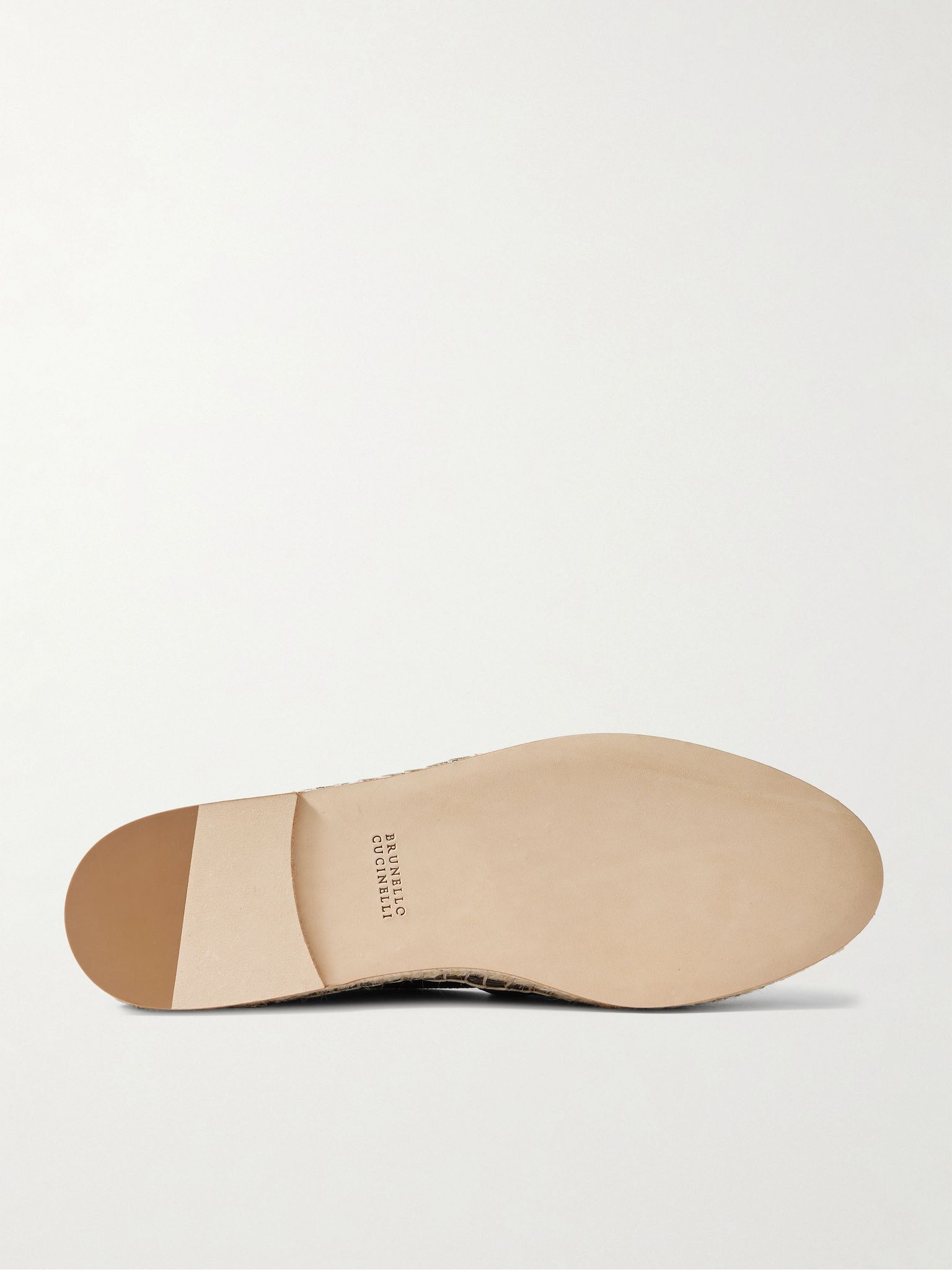 Leather-Trimmed Suede Espadrilles Blue - 3