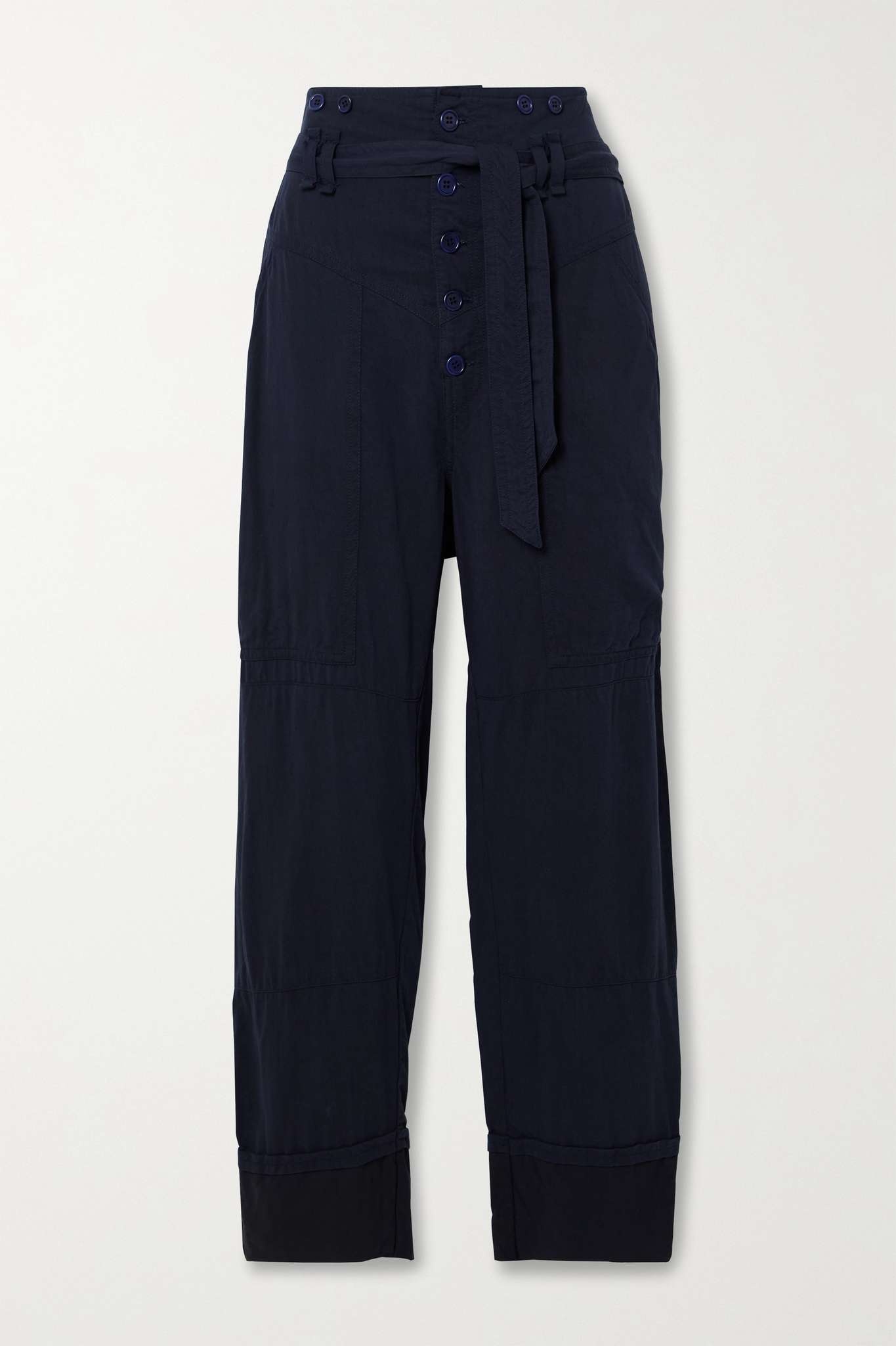 Sineba belted Lyocell-blend track pants - 1