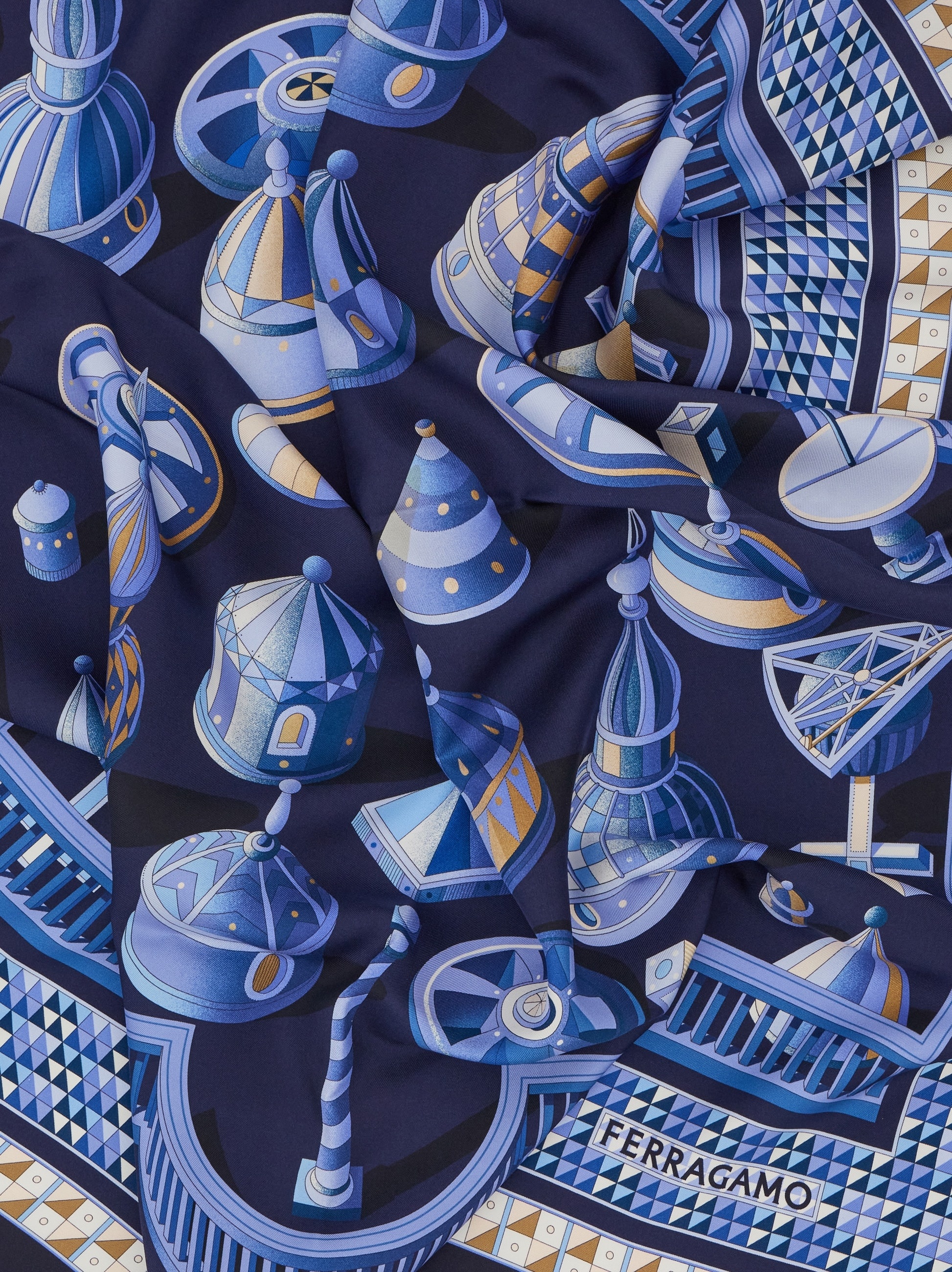 Nadir print silk scarf - 2
