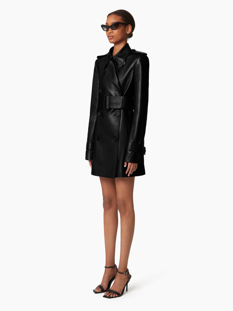 NINA RICCI HALTER TRENCH COAT IN NAPPA LEATHER outlook