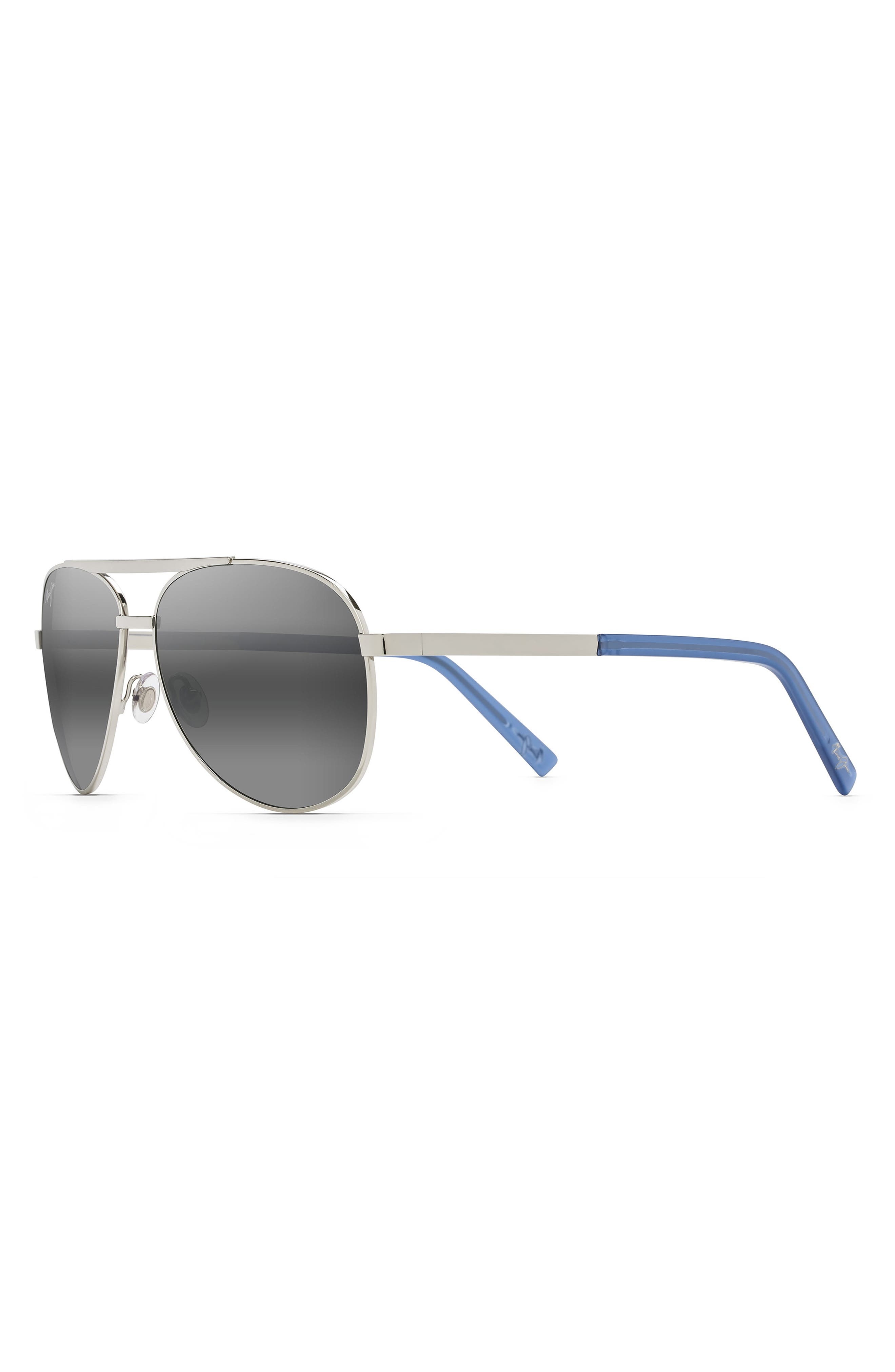 Maui Jim Seacliff 61mm Polarized Aviator Sunglasses in Silver/Grey Gradient at Nordstrom - 2