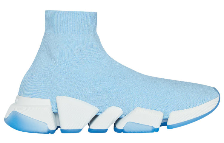 (WMNS) Balenciaga Speed 2.0 Trainers 'Rib-Knit Blue' 654045W2DI24190 - 2
