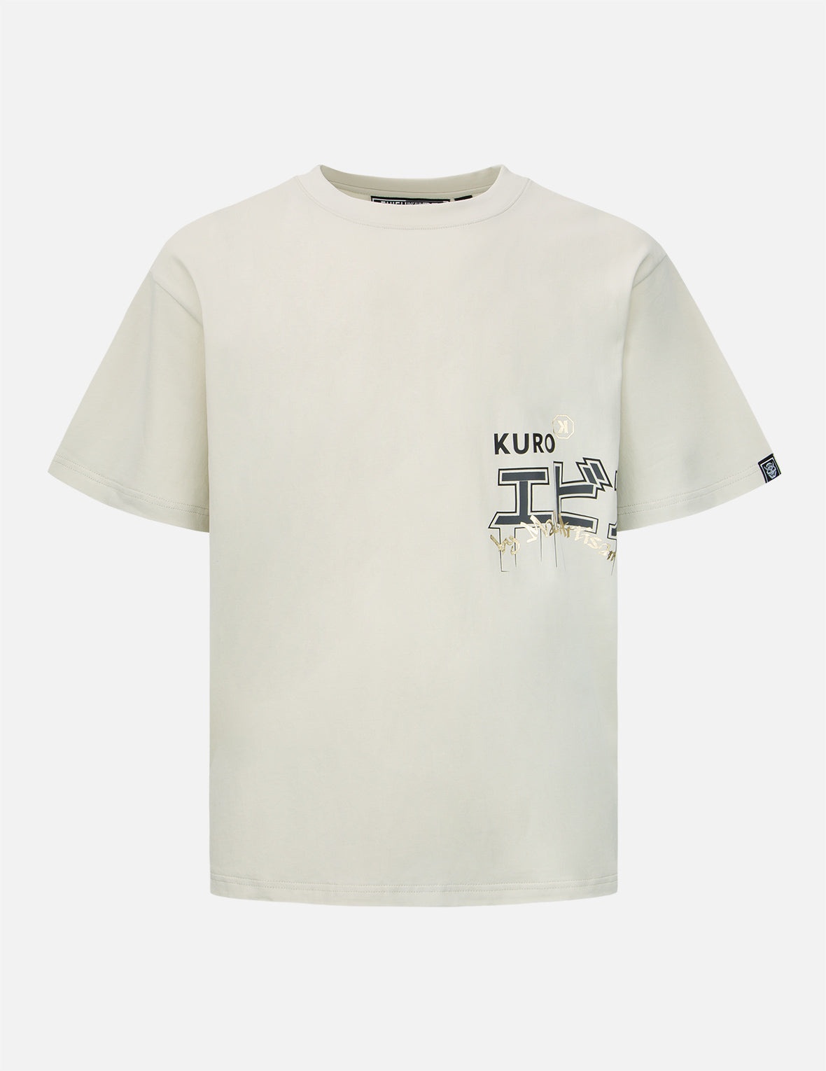 Graffiti Effect Logo and Slogan Print T-shirt - 1