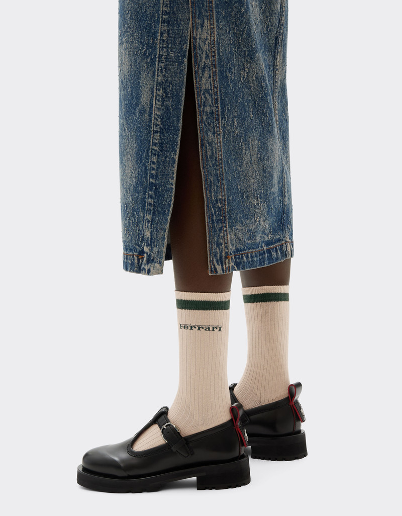 Long cotton socks with Ferrari logo 3