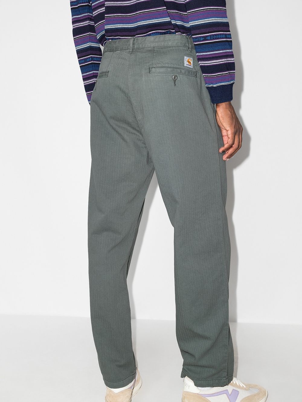 Salford herringbone straight-leg trousers - 3