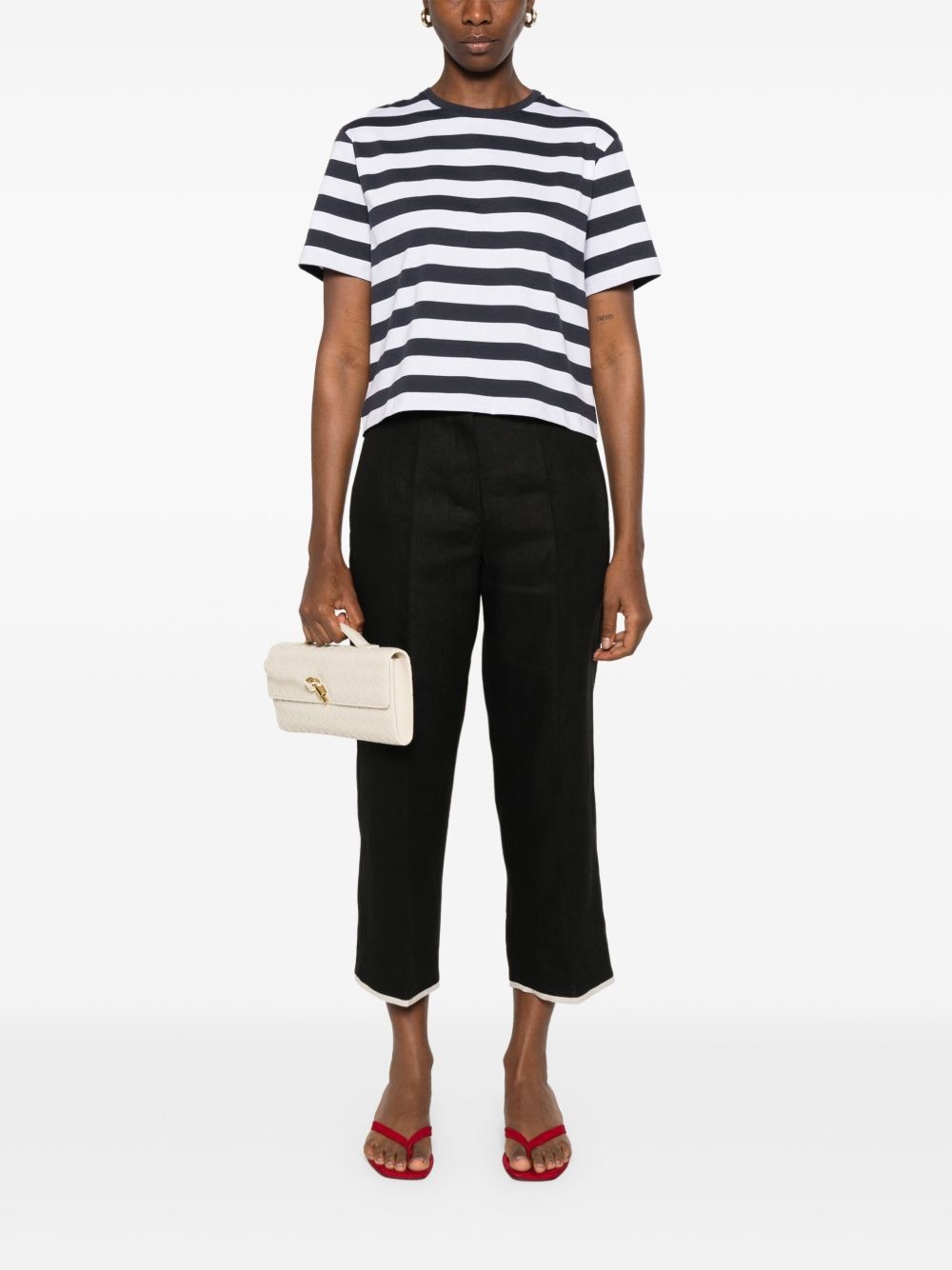 wide stripe T-shirt - 2