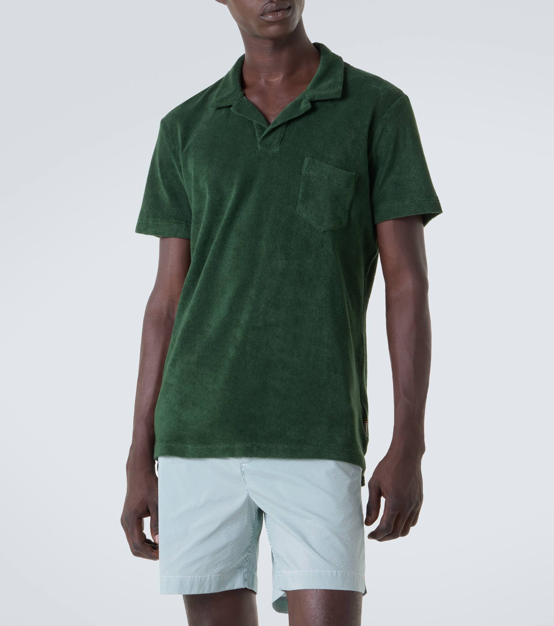 Cotton terry polo shirt - 3
