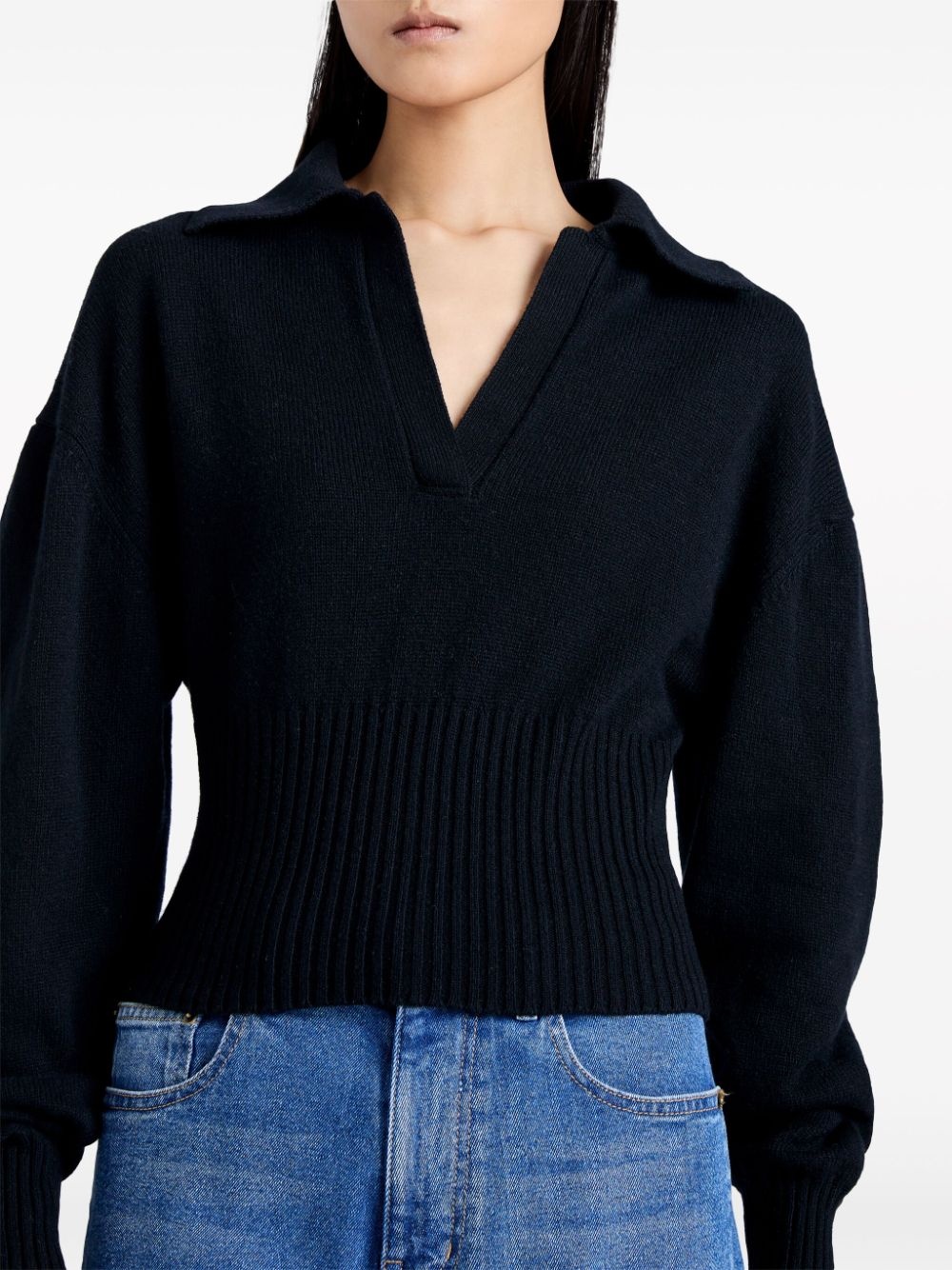 V-neck cashmere jumper - 5
