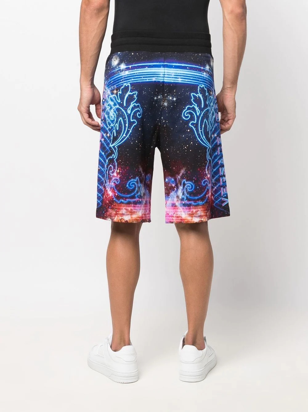 graphic-print track shorts - 4