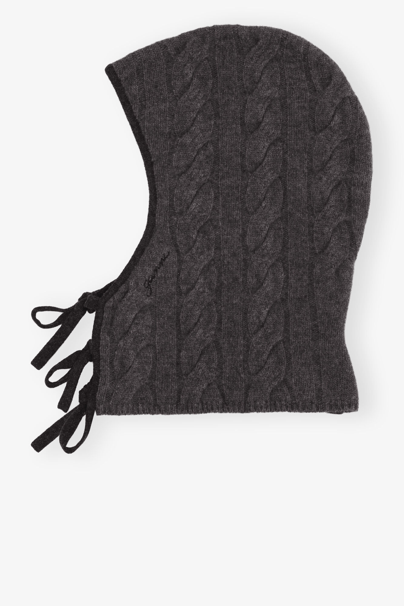 GREY AND BLACK CASHMERE MIX BALACLAVA - 2