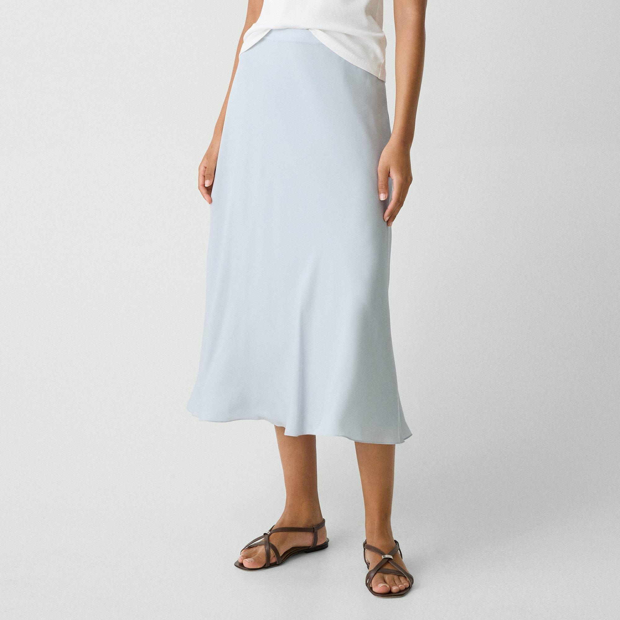 Midi Pull-On Skirt in Silk Georgette - 5