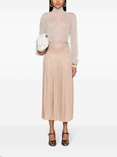 Valentino pleated silk skirt outlook