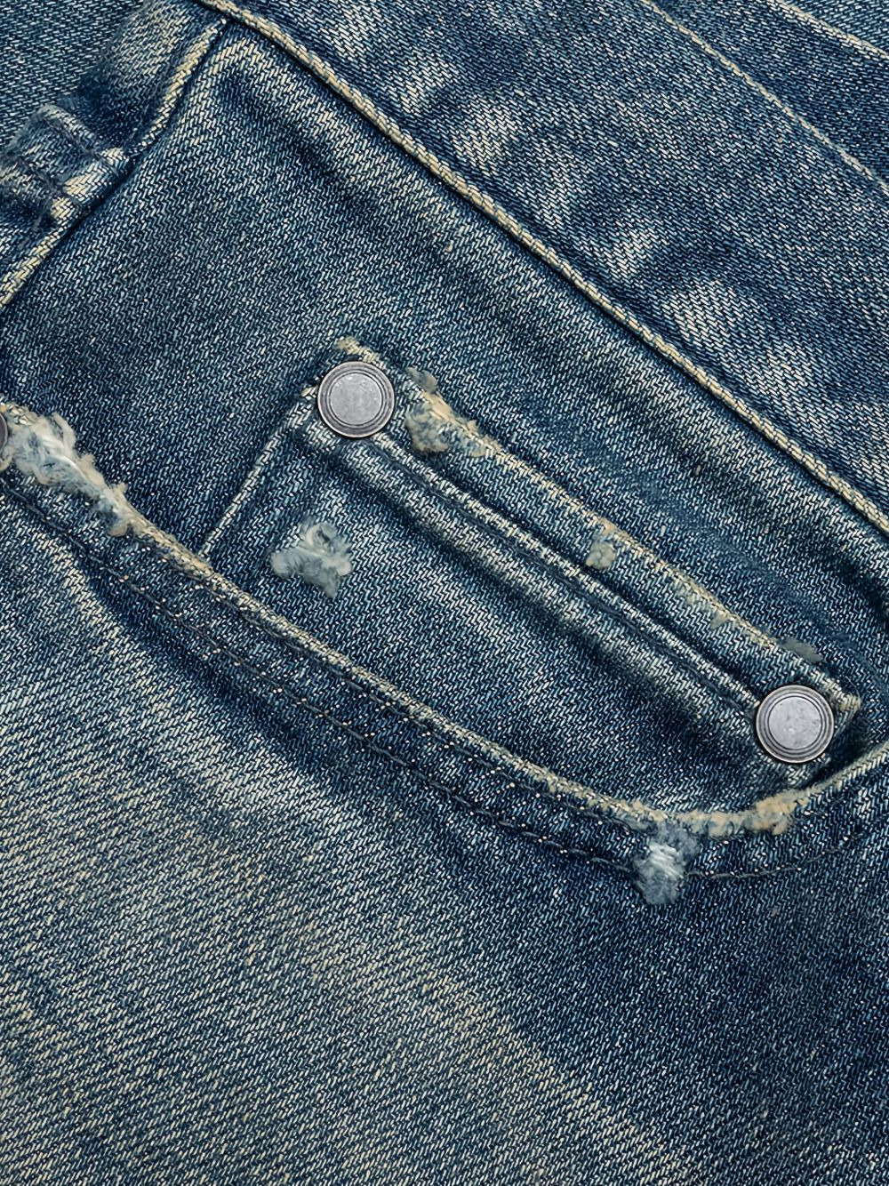 frayed distressed jeans - 5