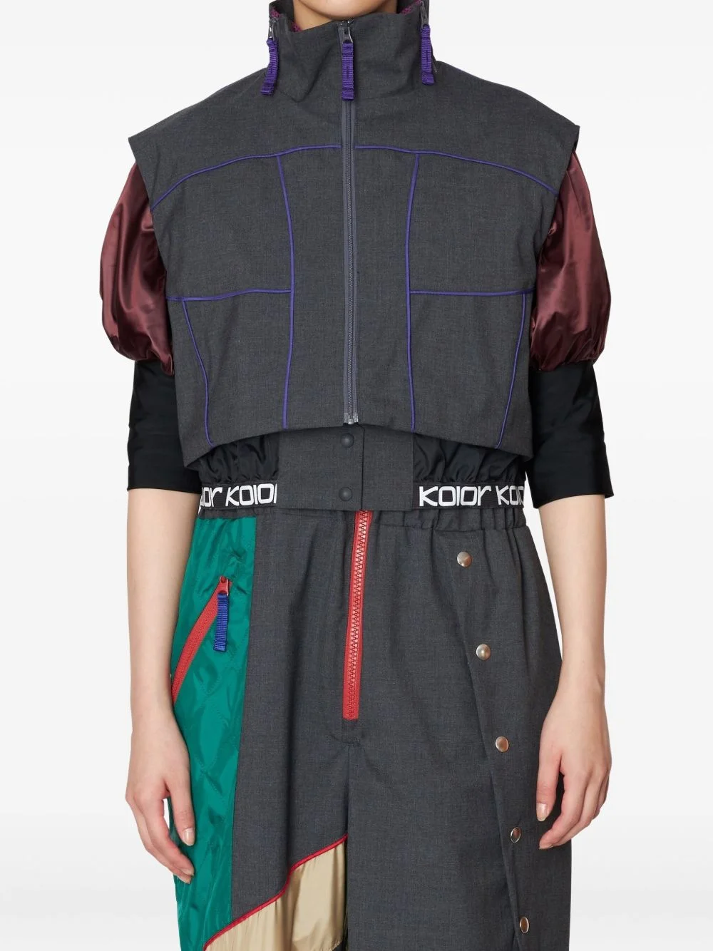 mesh panelled jacket - 1