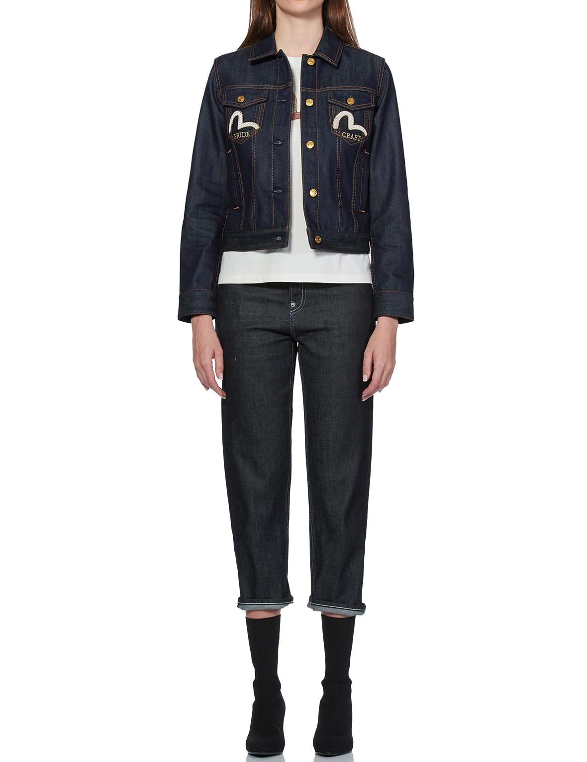 TIGER-DUO EMBROIDERED DENIM JACKET - 1