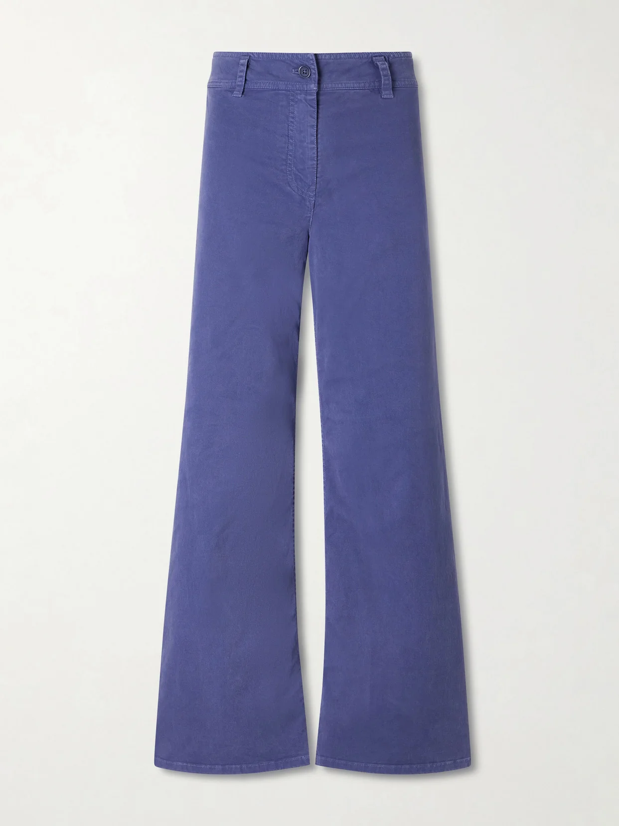 Megan Cotton-blend Wide-leg Pants - 1