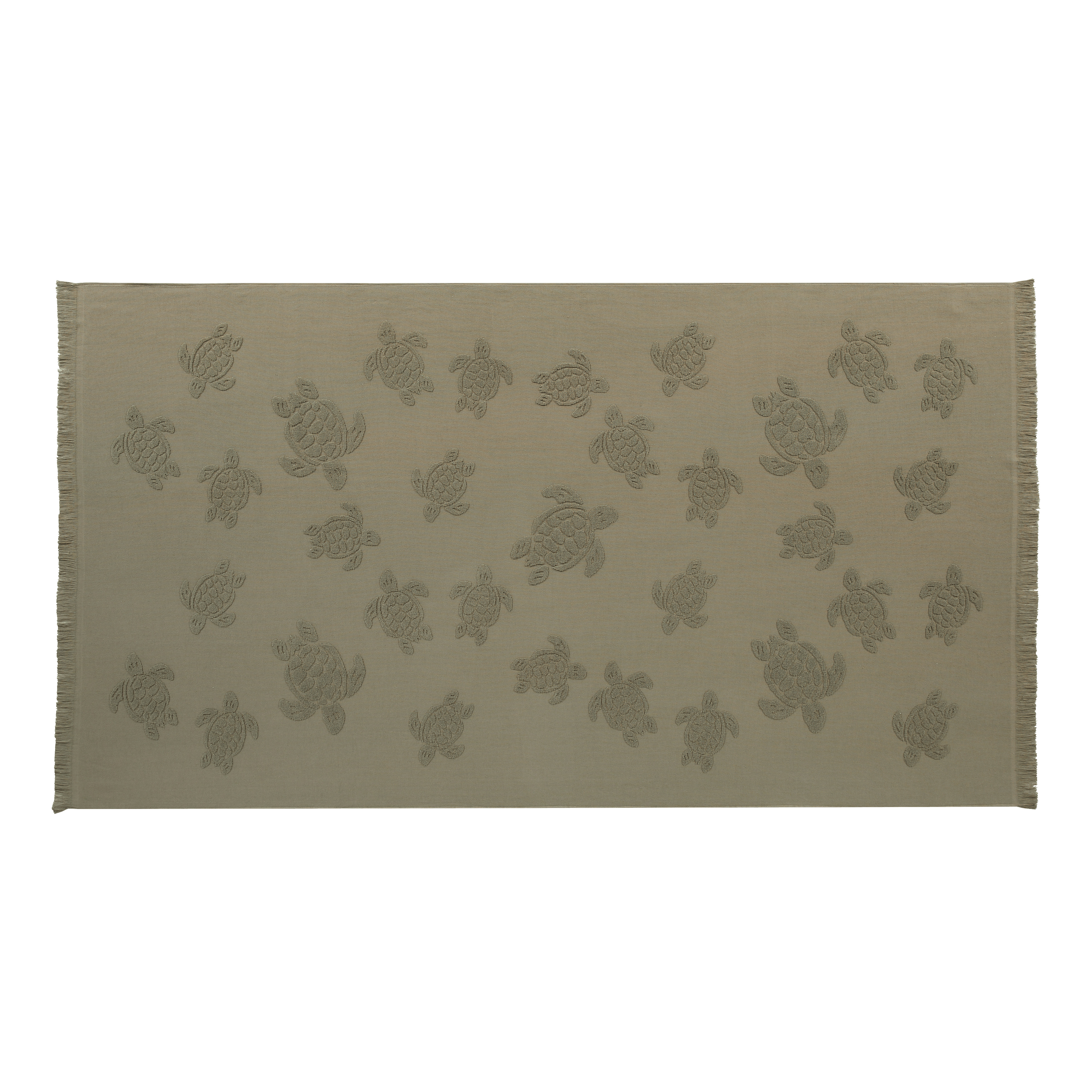 Beach Fouta in Organic Cotton Turtles Jacquard - 1