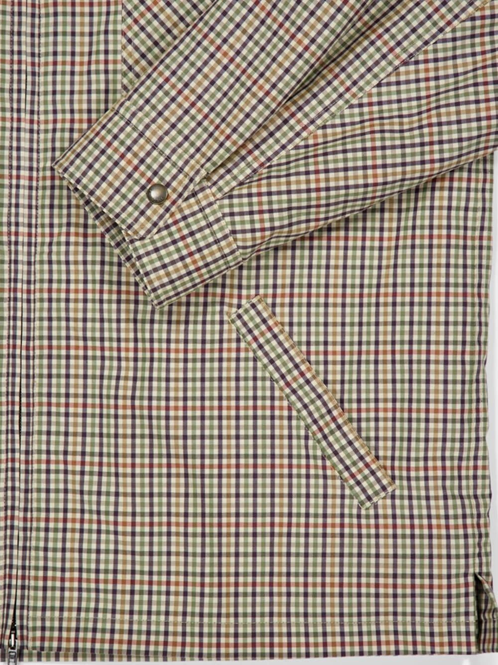 check zip-up shirt jacket - 3