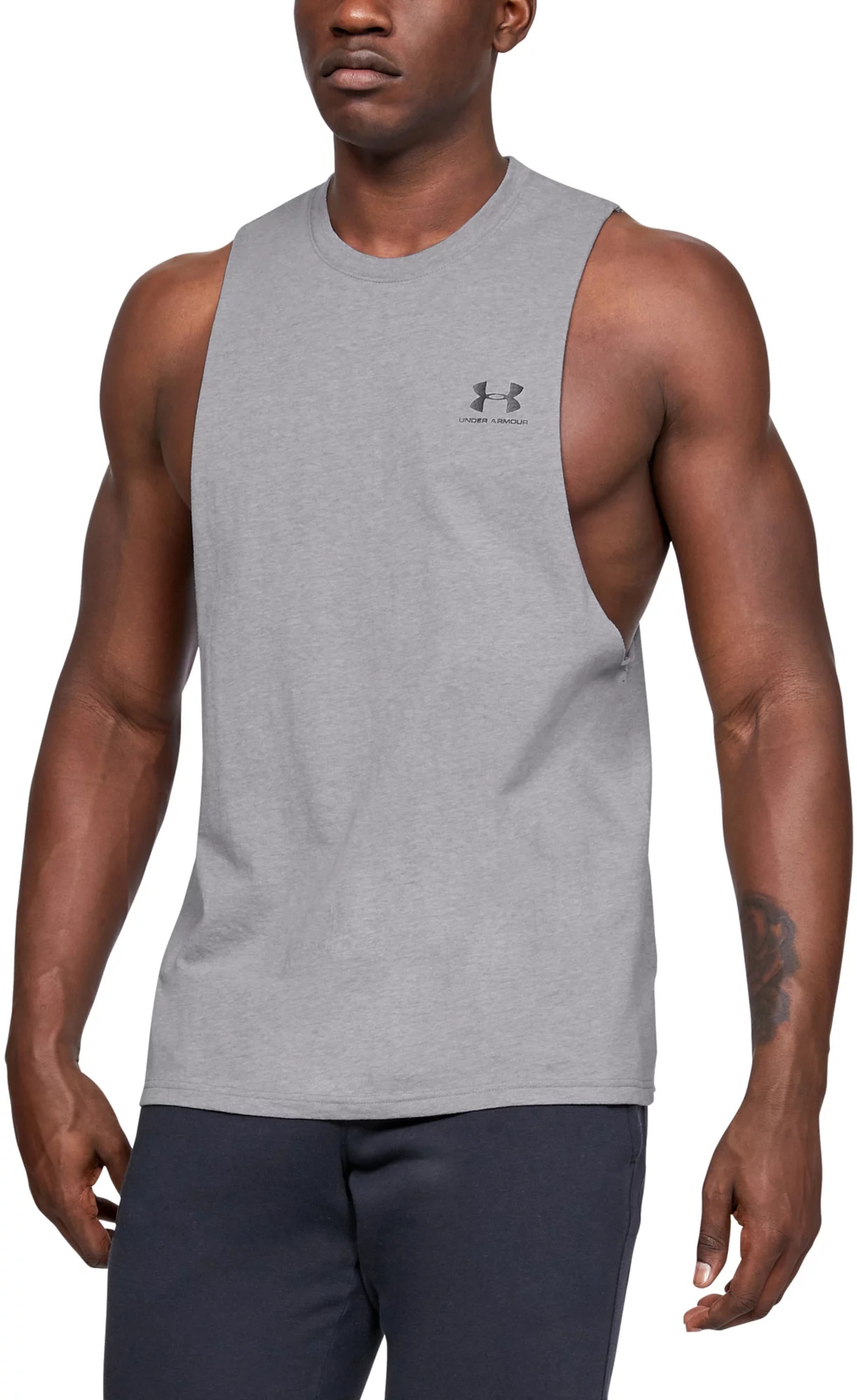 Under Armour Men's Left Chest Cut Off Tank Top - 1