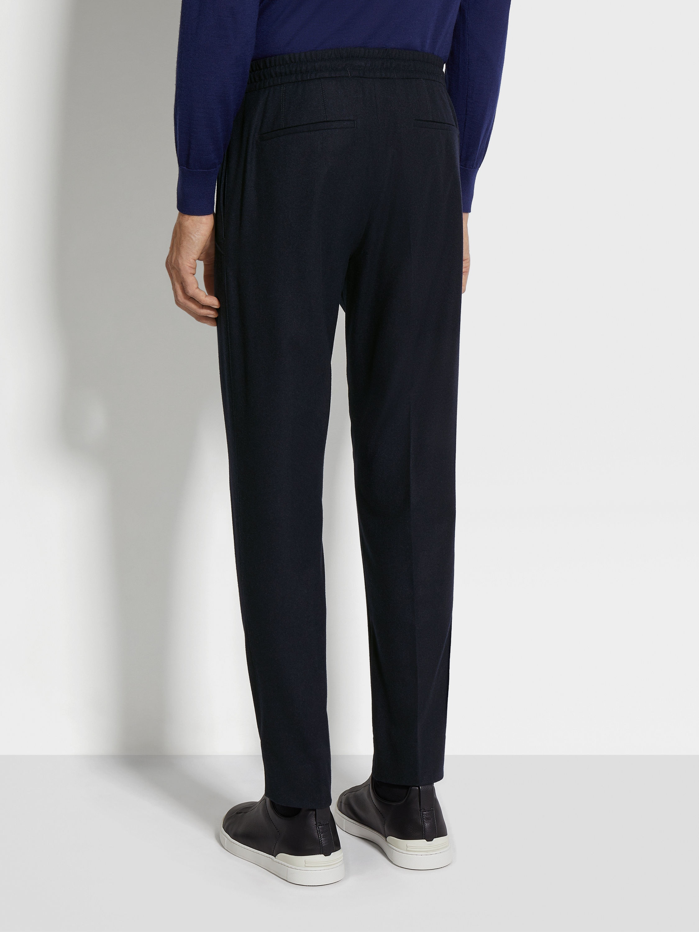 NAVY BLUE 15MILMIL15 WOOL JOGGERS - 5