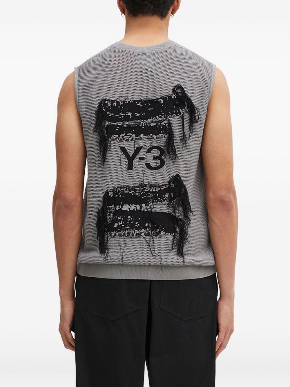 textured sleeveless sweater - 4