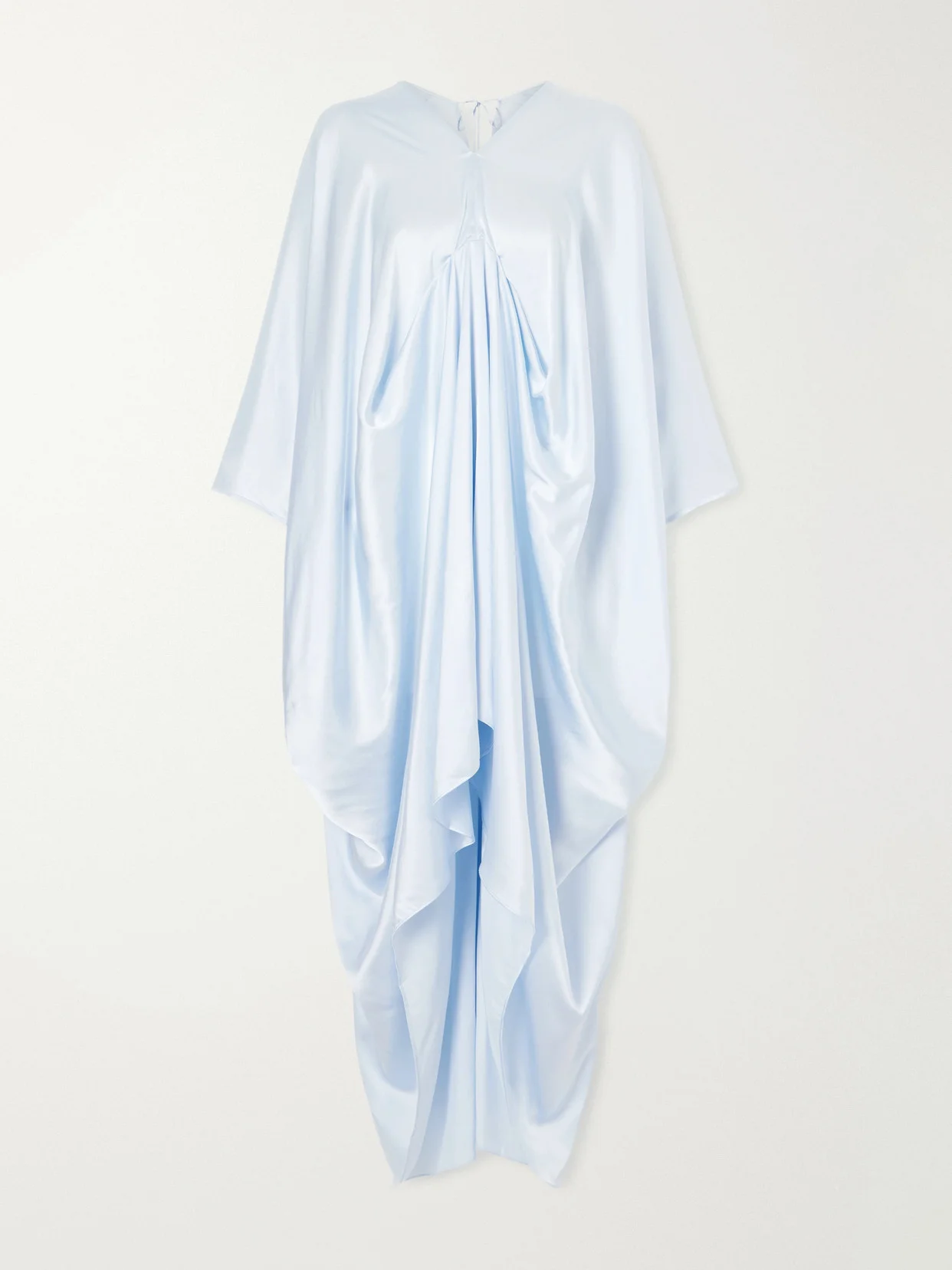 Draped Silk-satin Kaftan - 1