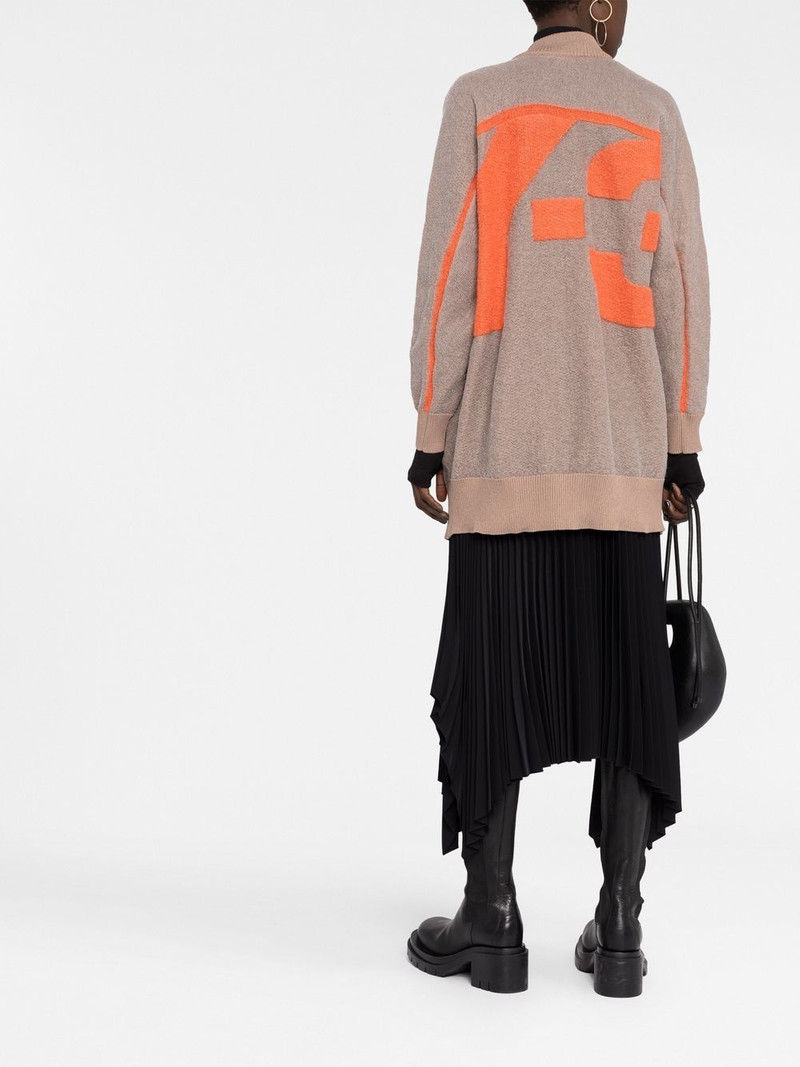 Y-3 logo-jacquard cardigan outlook