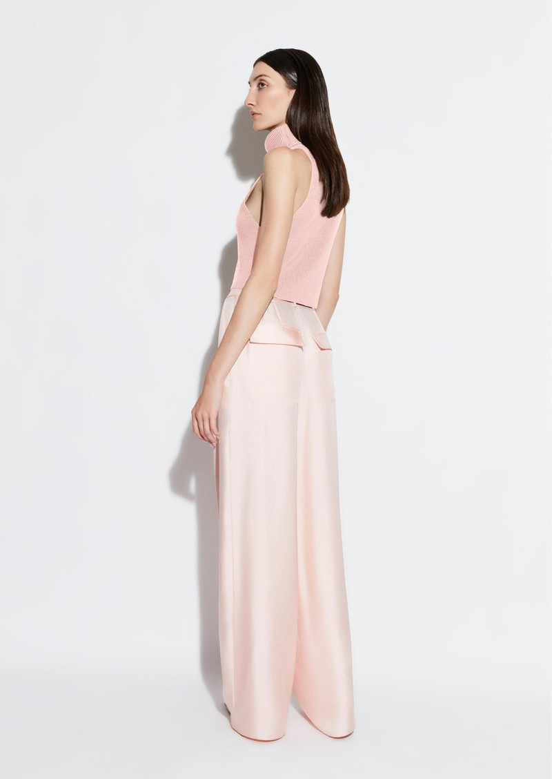 Silky Twill Relaxed Pleated Pant 3