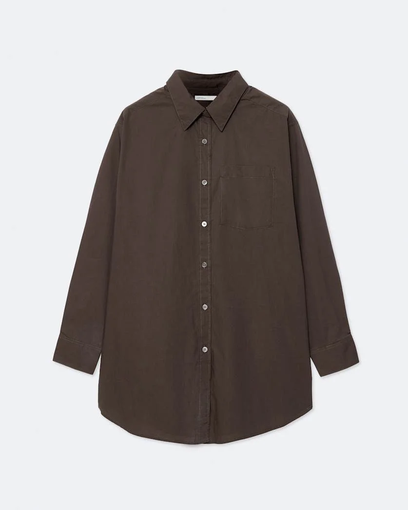 KAIA OVERSIZED COTTON-POPLIN SHIRT - 1