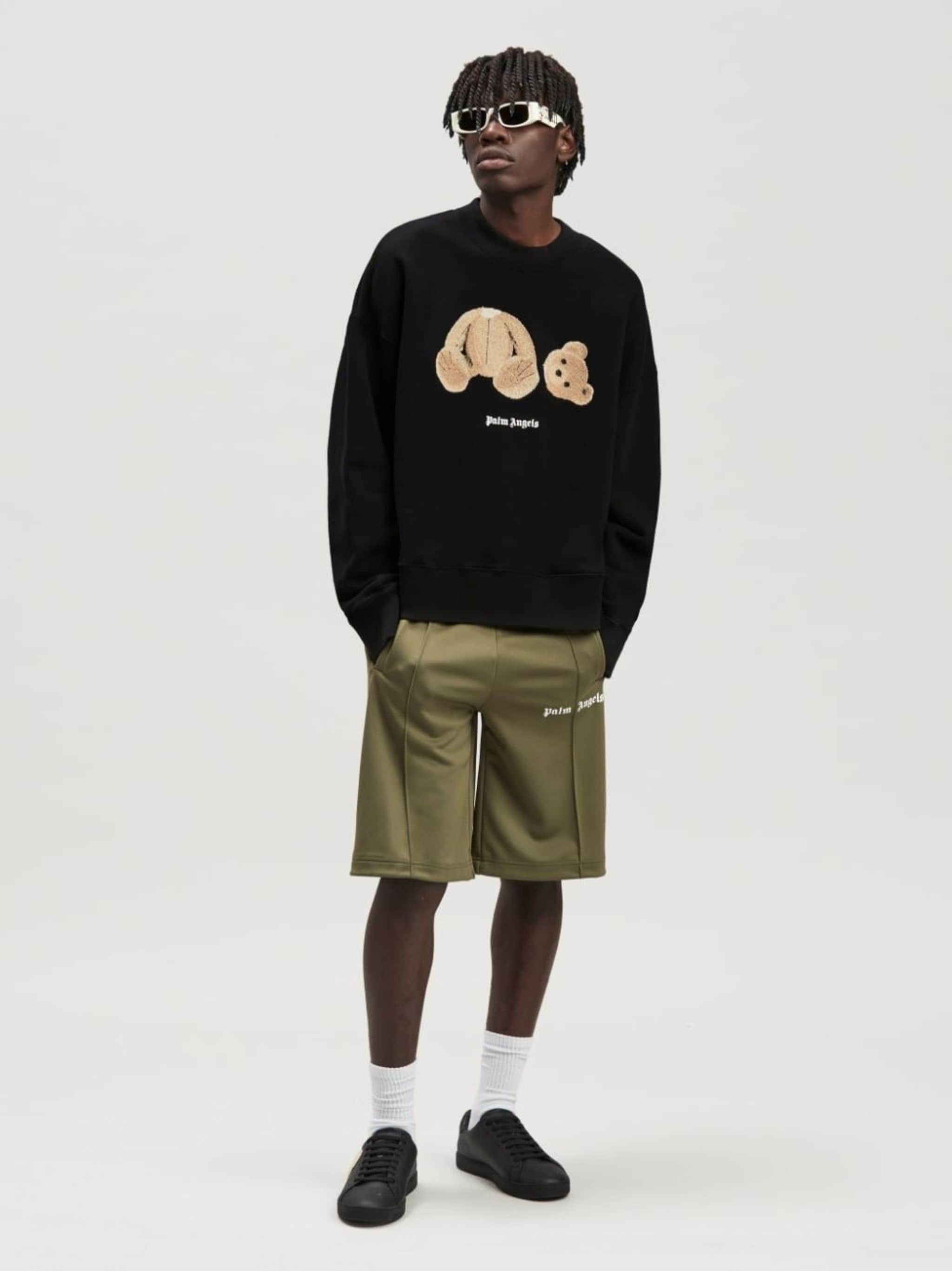 Bear motif crew-neck sweatshirt - 2