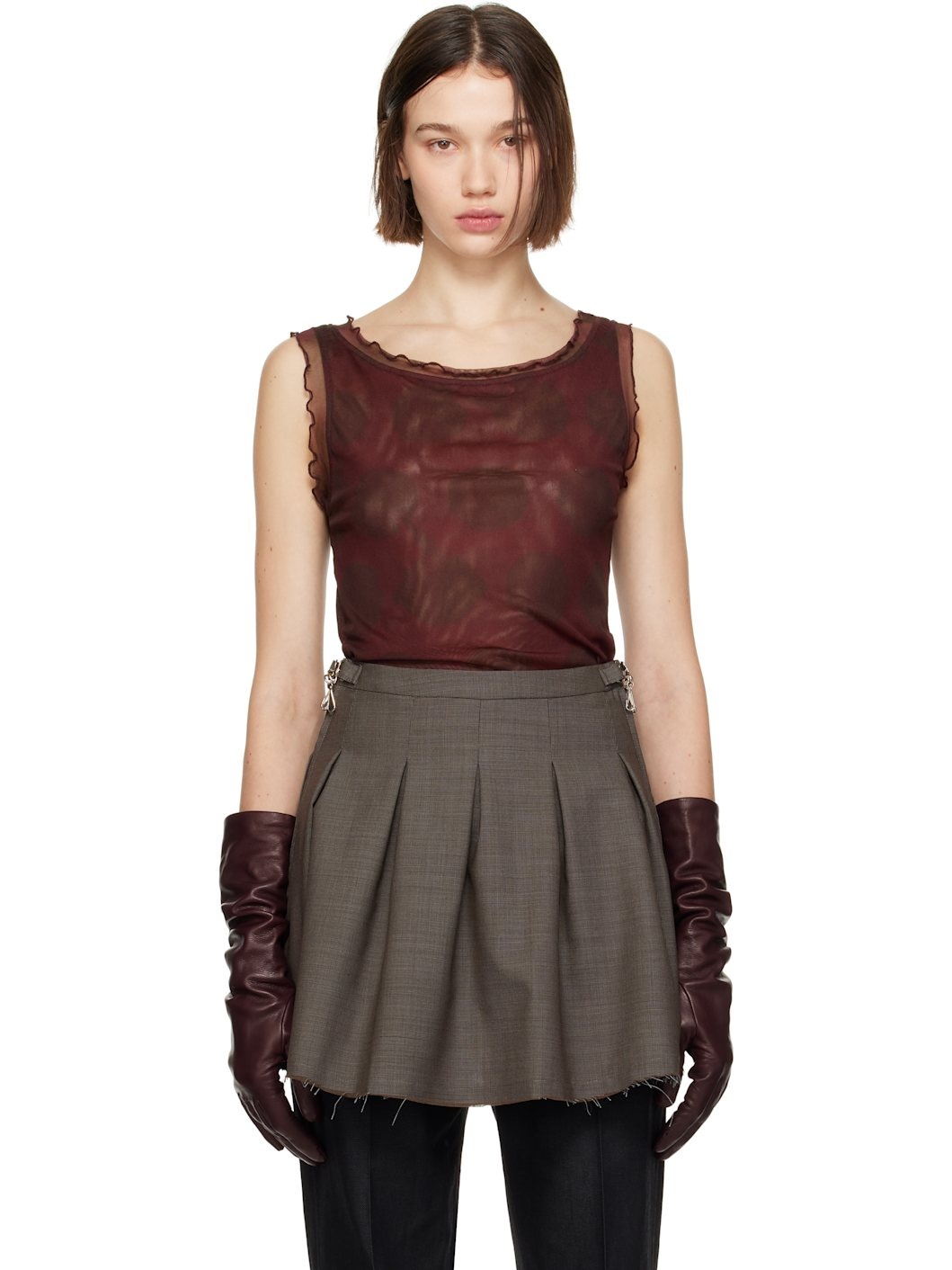 Burgundy Perfect Tank Top - 1