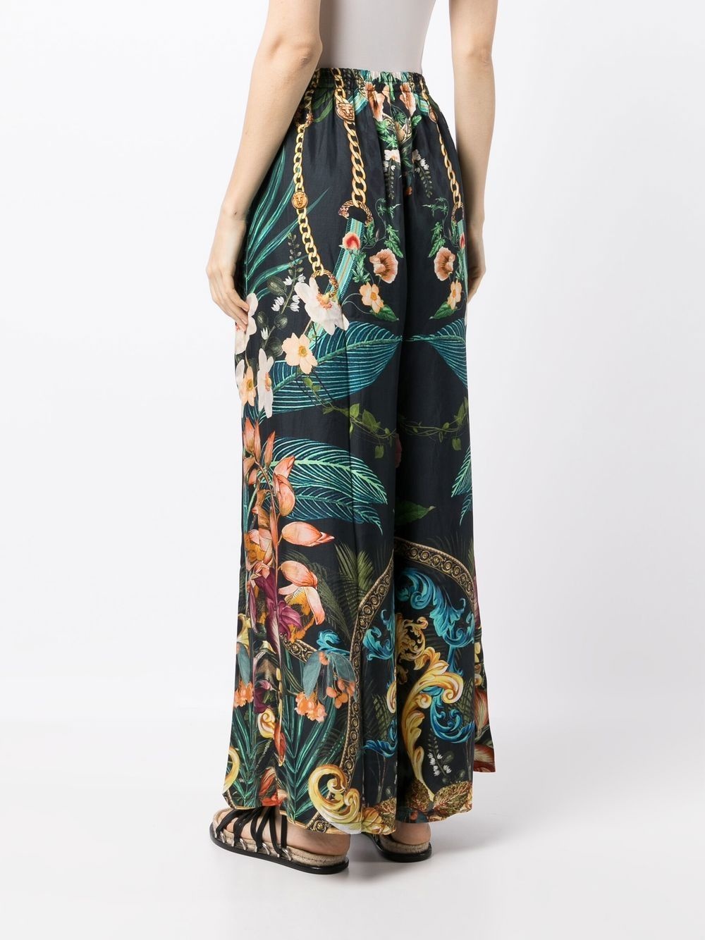 graphic-print wide-leg trousers - 4