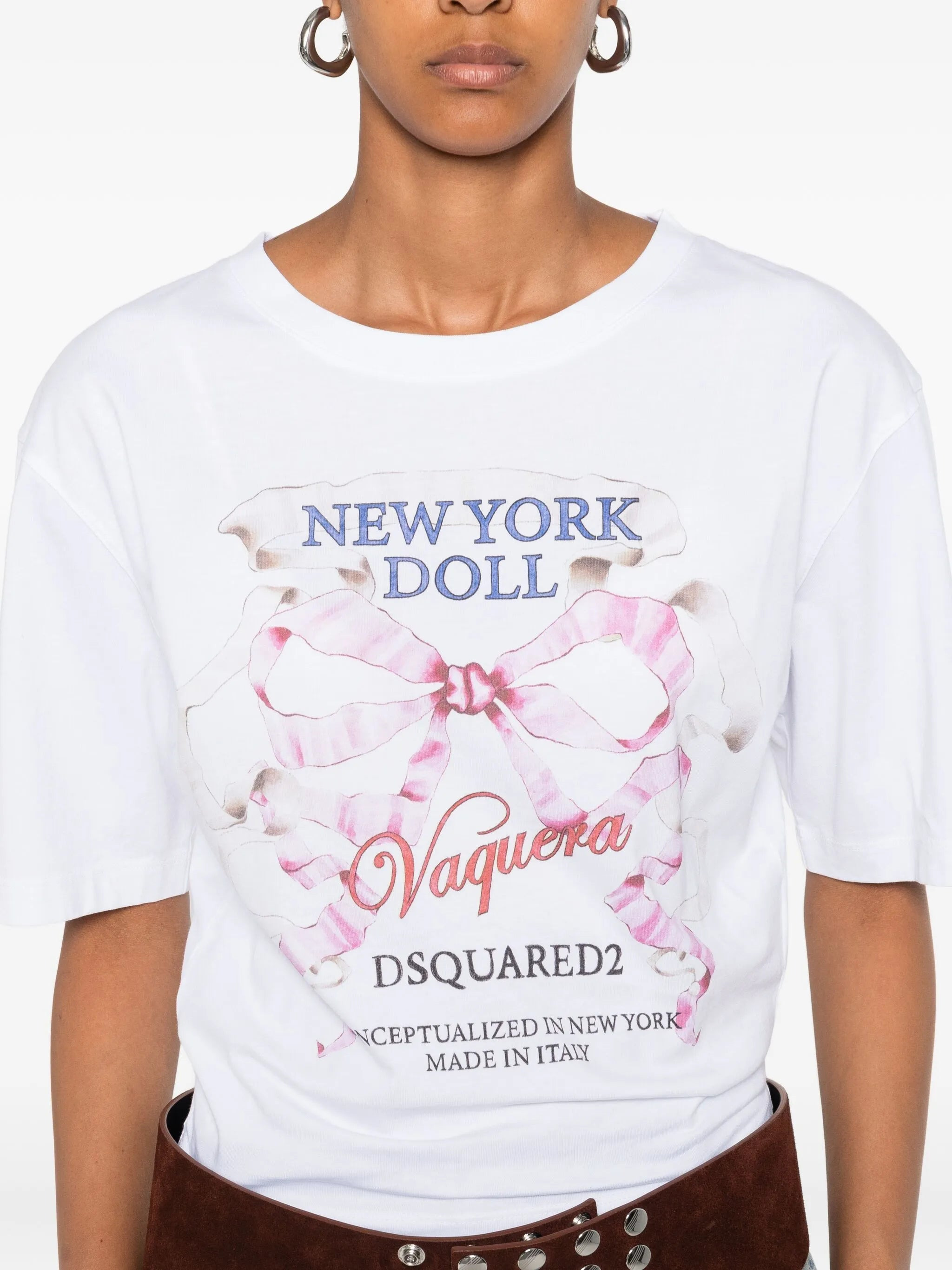Dsquared2 Crew-neck Front-print Top - 3