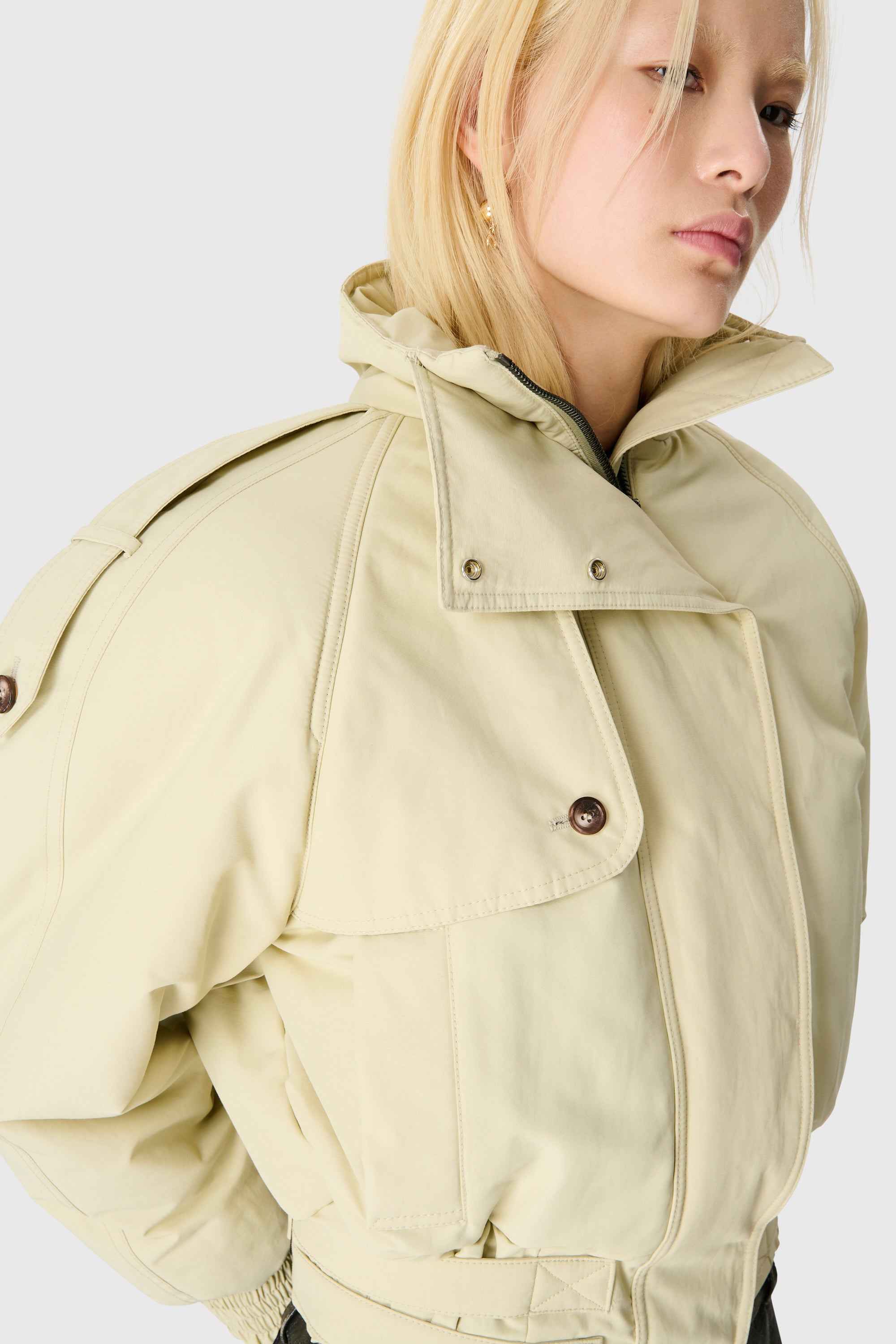 REGENERATED GABARDINE TWILL BOMBER JACKET - 5