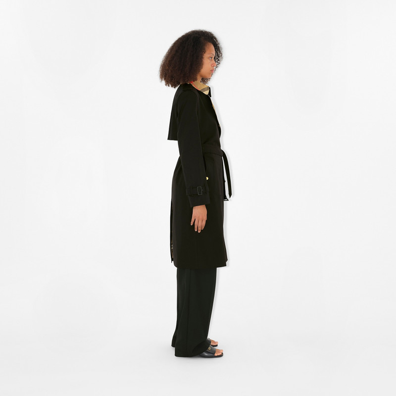 Check Panel Gabardine Trench Coat 3