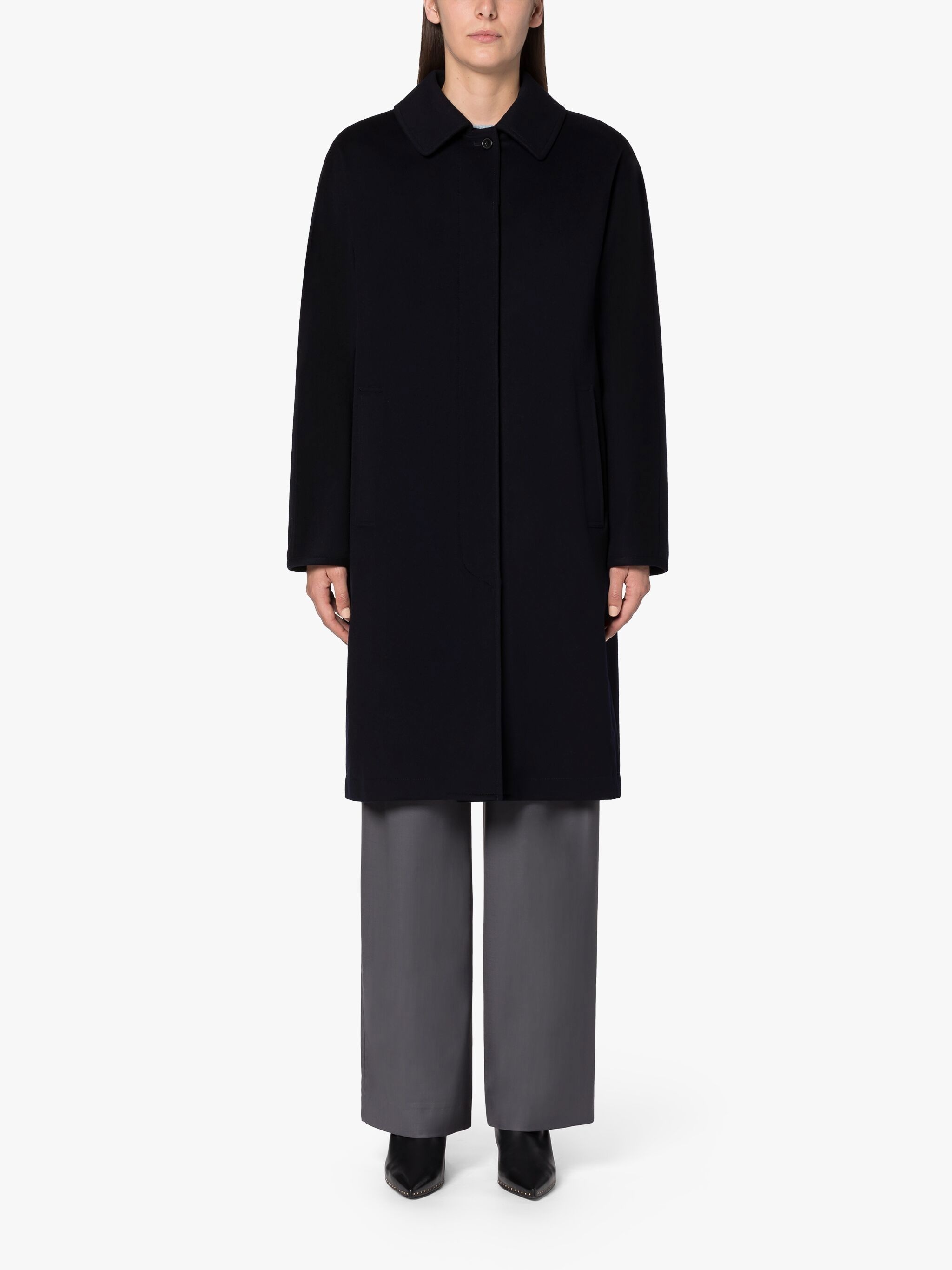 JEAN NAVY STORM SYSTEM WOOL COAT - 3
