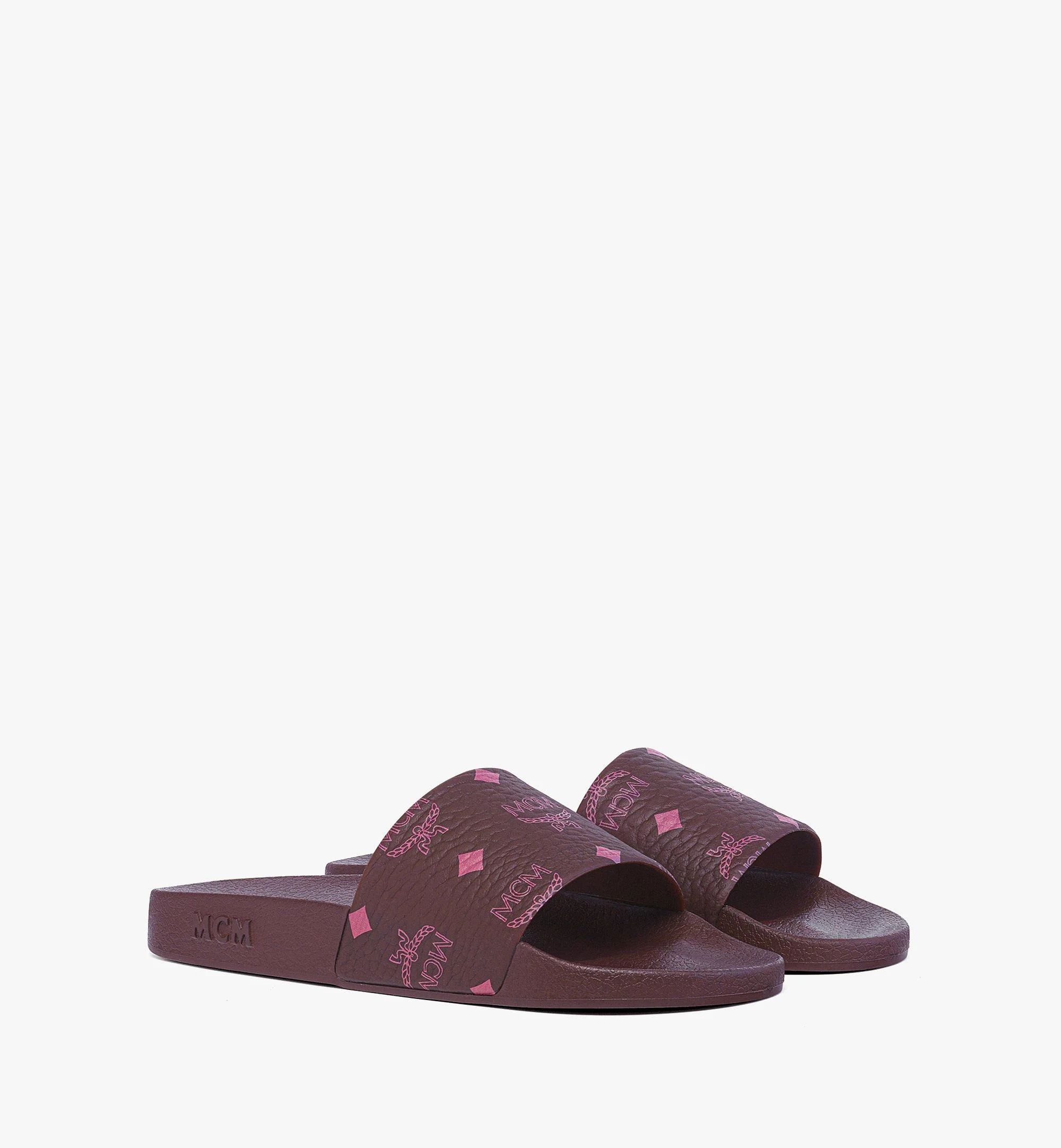 Monogram Print Rubber Slides - 1