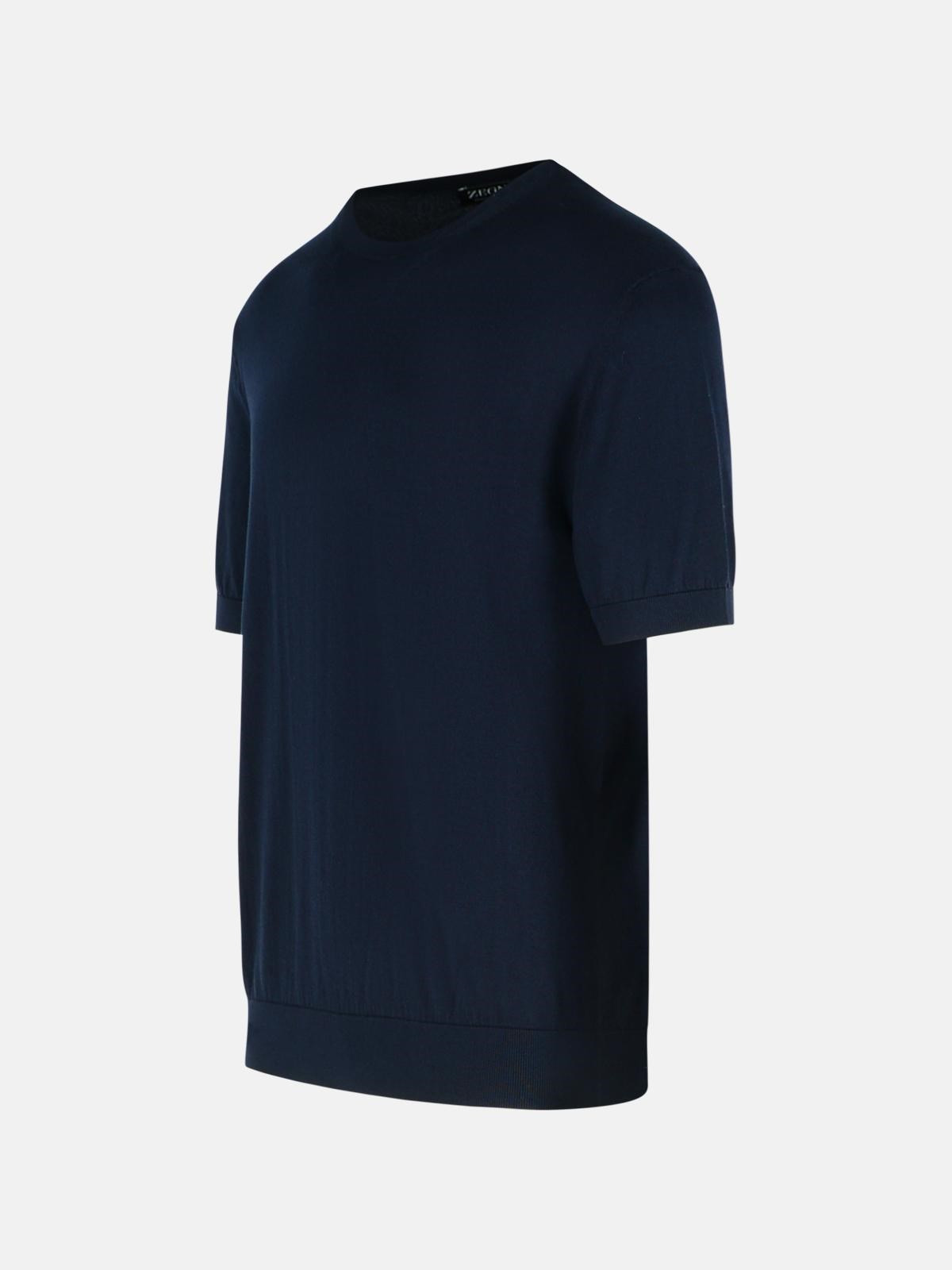 BLUE COTTON T-SHIRT - 2