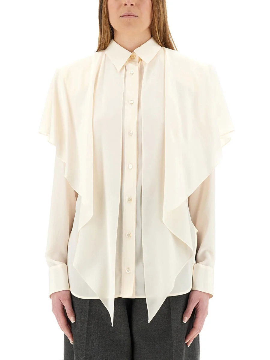 Stella Mccartney Women Semi-Transparent Shirt With Layered Panel - 1