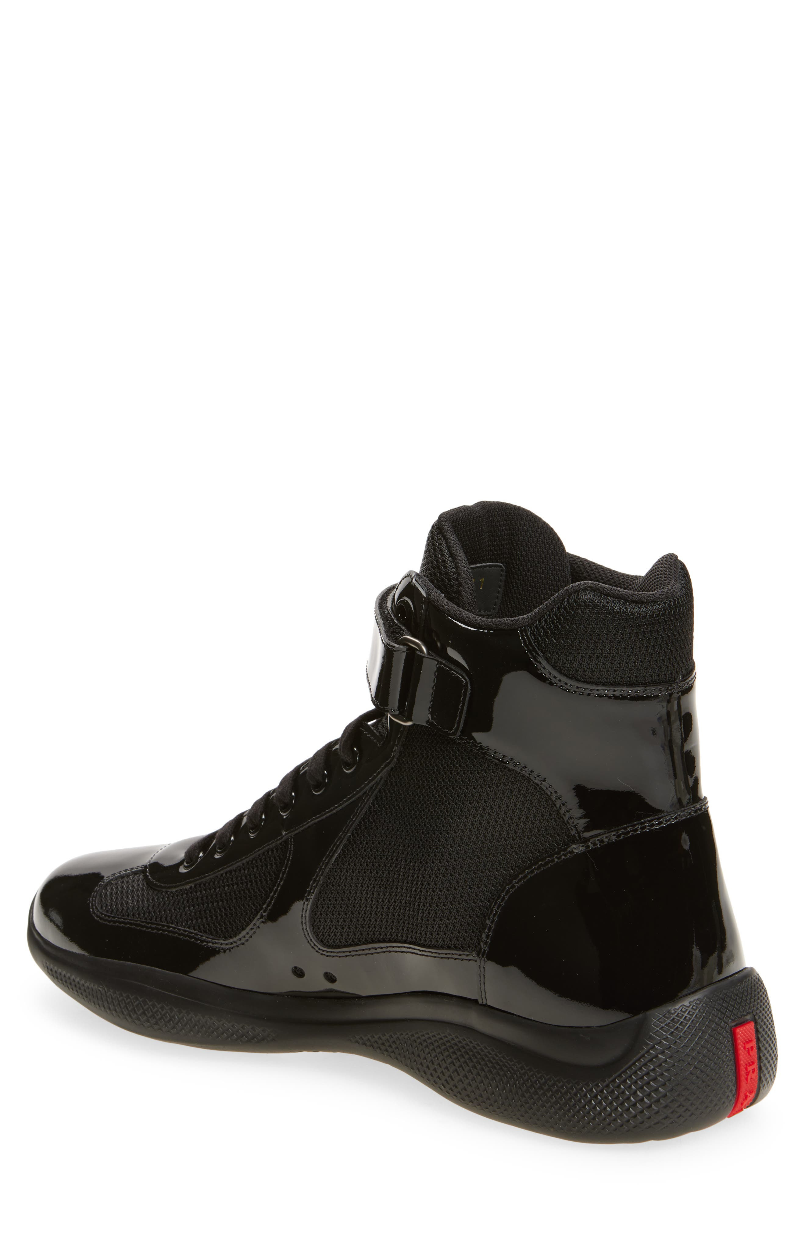 Prada America's Cup High Top Sneaker in Nero at Nordstrom - 2