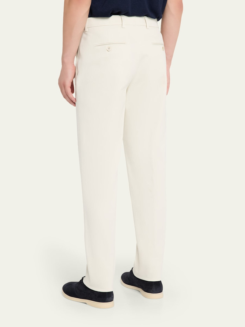 Loro Piana Men's Jarno Cotton Straight Fit Flat-Front Pants outlook