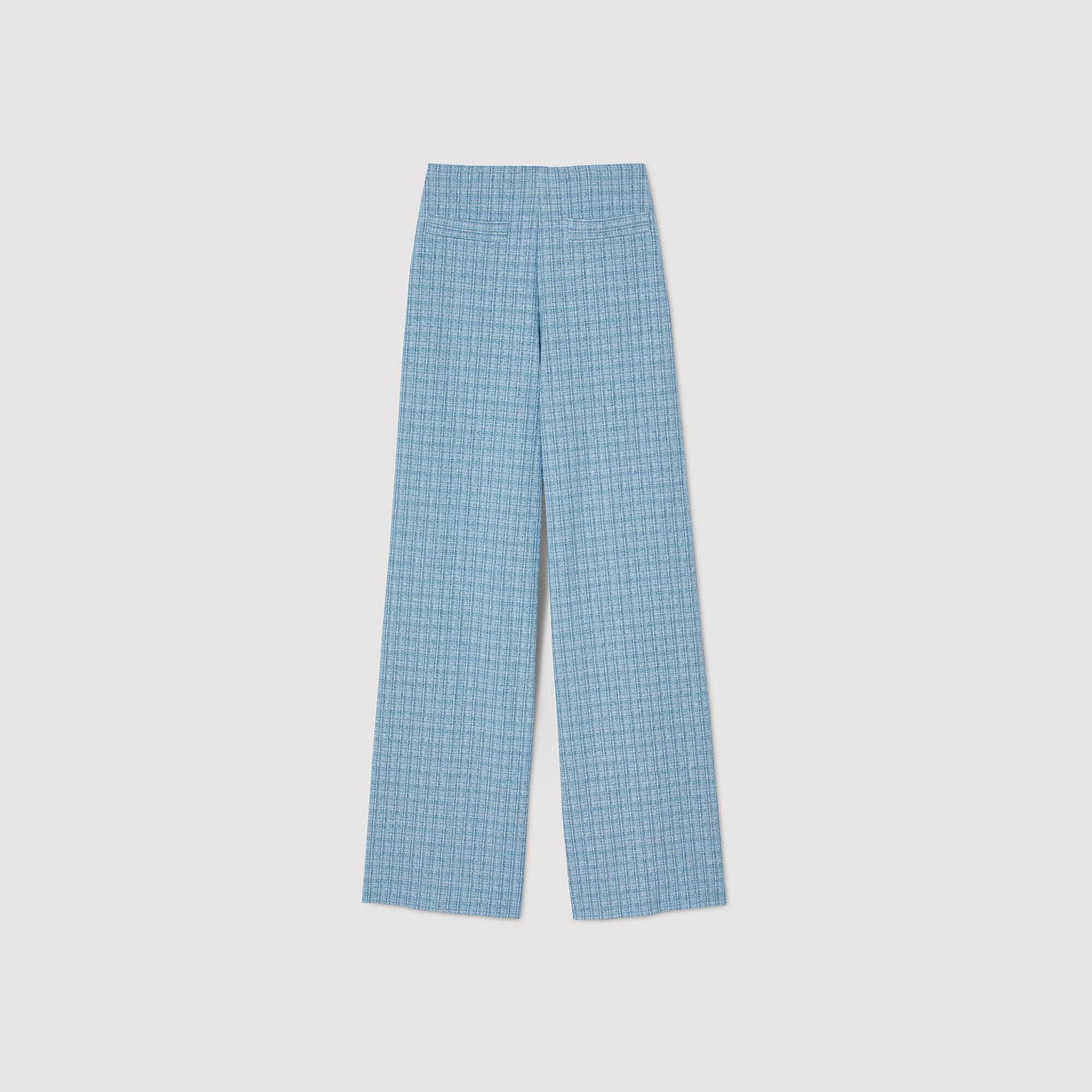 WIDE-LEG TWEED TROUSERS - 1