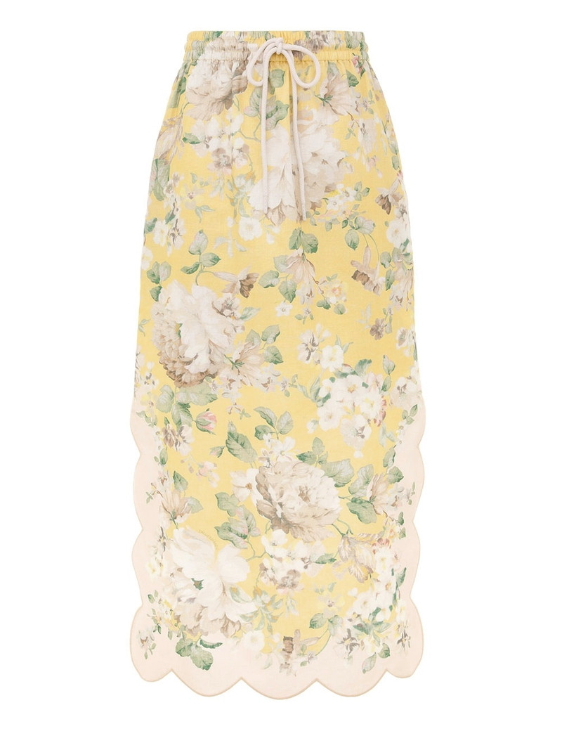 zimmermann acacia scallop midi dress Zimmermann Acacia Scallop Midi Women Skirt