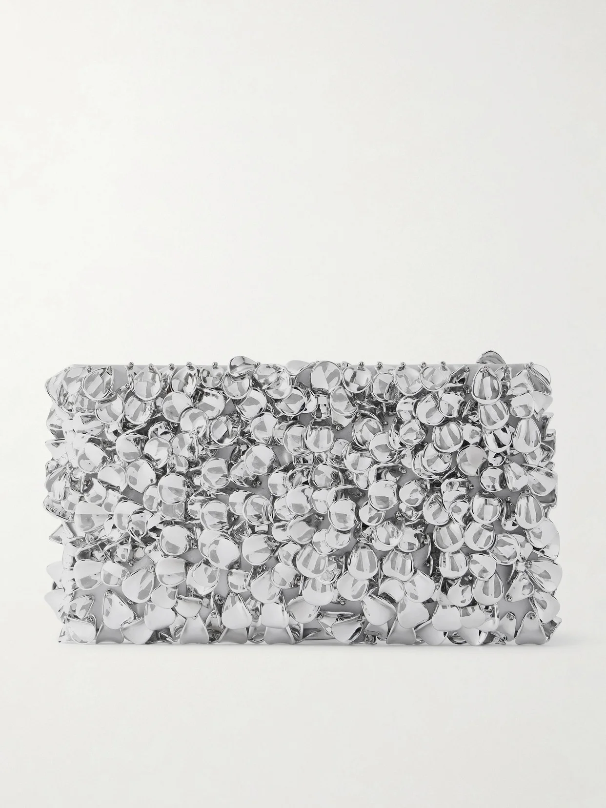 Reese Beaded Metallic Satin Clutch - 1