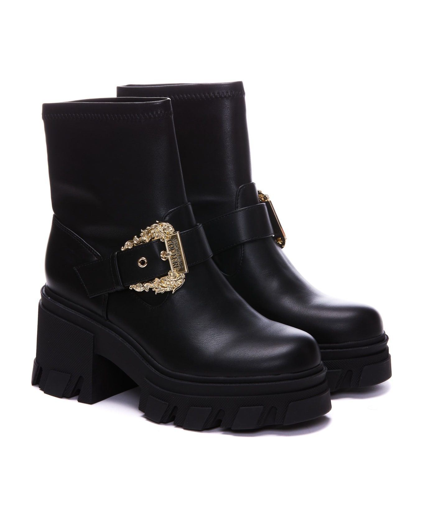 Barocco Buckle Booties - 4